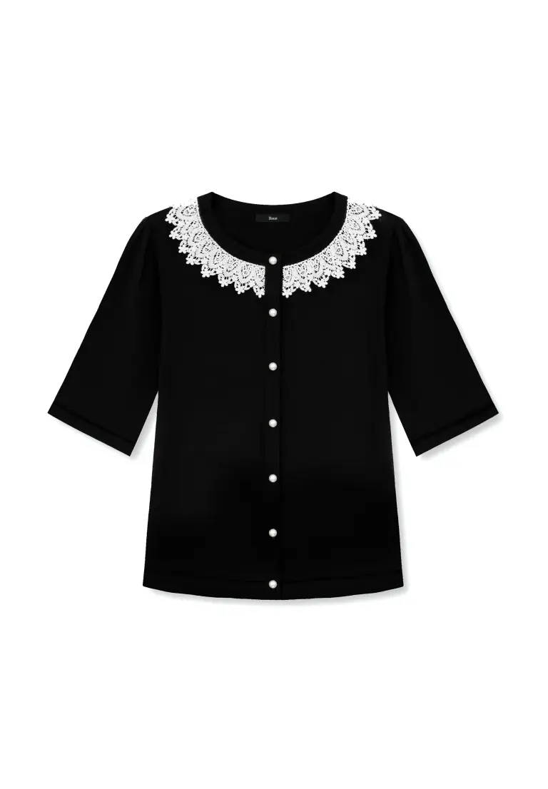 Lace Collar Knit