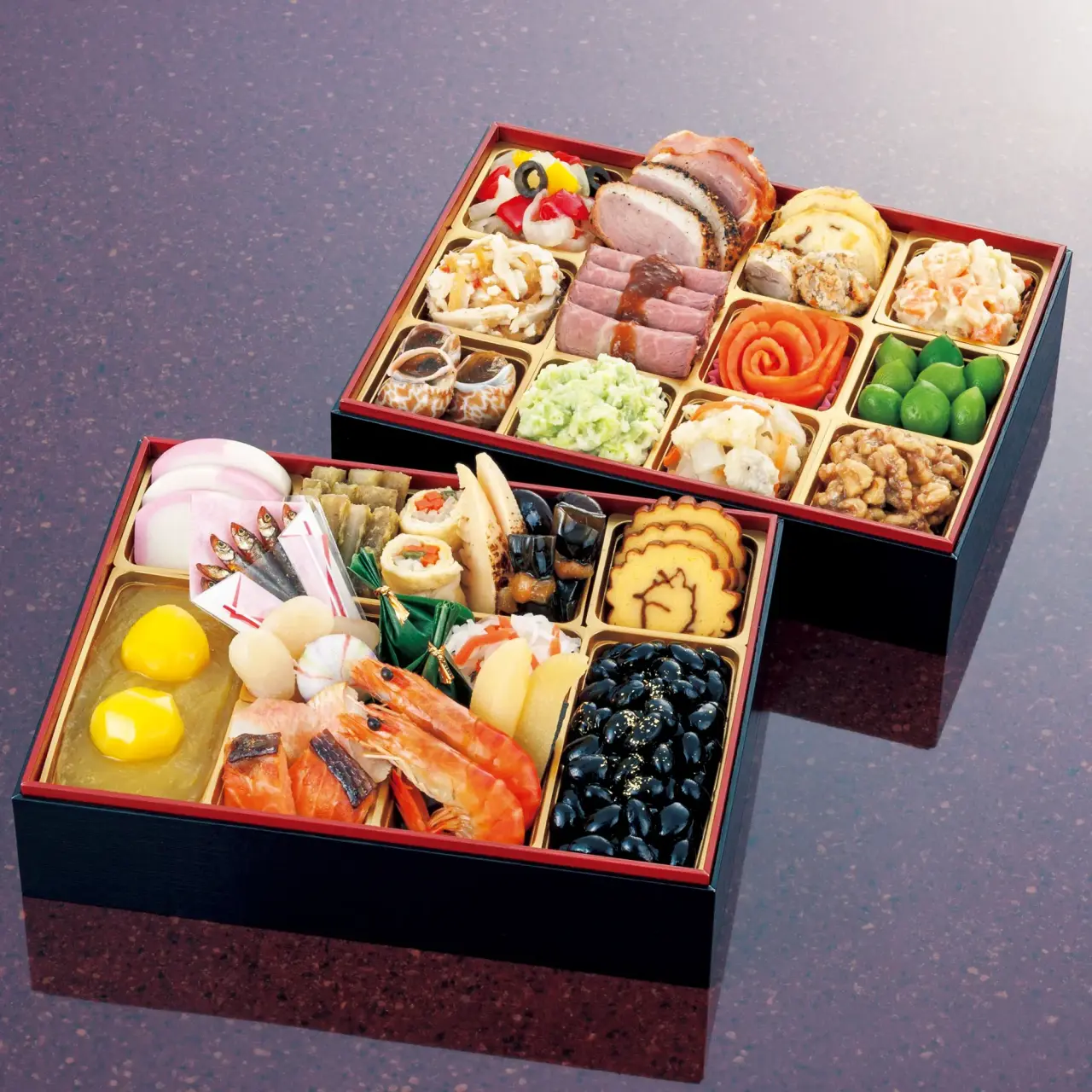 日西合璧年夜饭二层重箱