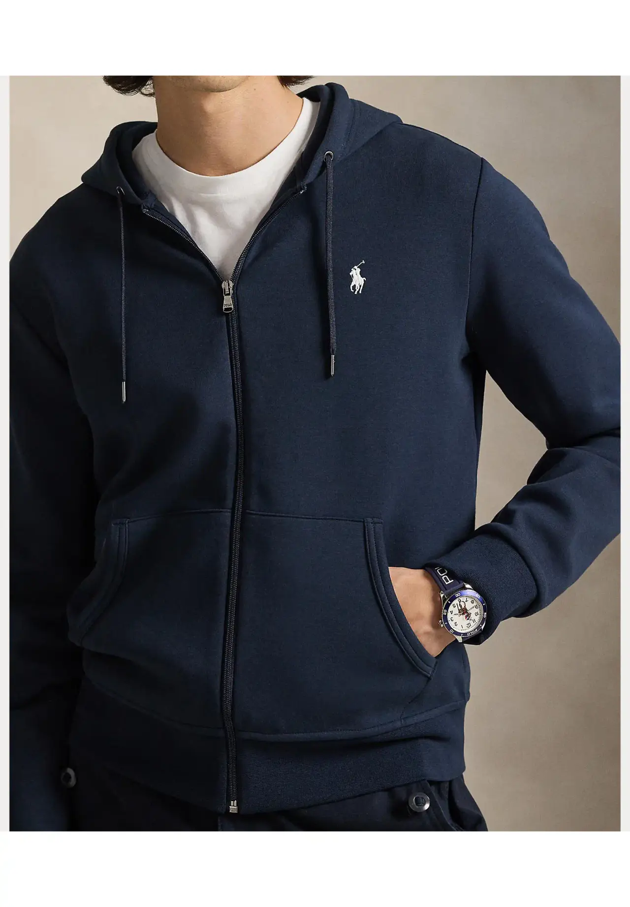 POLO RALPH LAUREN Double Knit Full Zip Hoodie