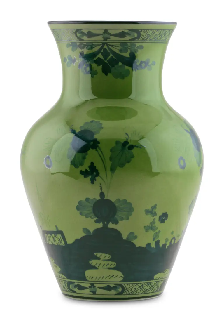 Vase h.25cm Ming Oriente Italiano Malachite