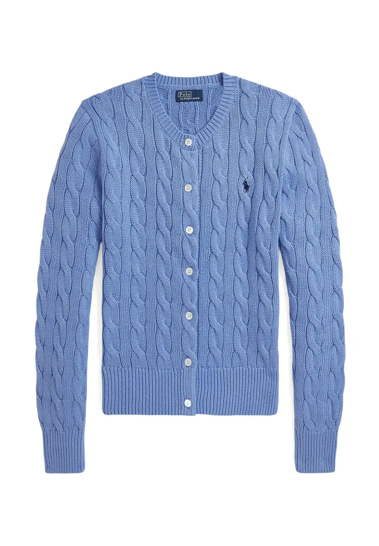 POLO RALPH LAUREN ケーブルニット コットン クルーネック カーディガン