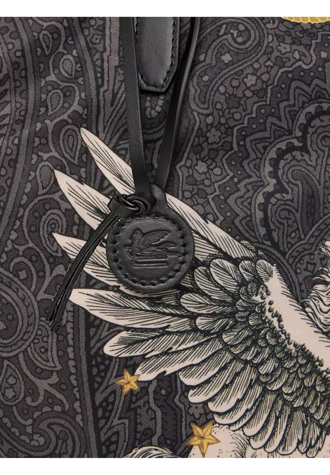  Pegaso Print & Arnica Motif Nylon Tote Bag