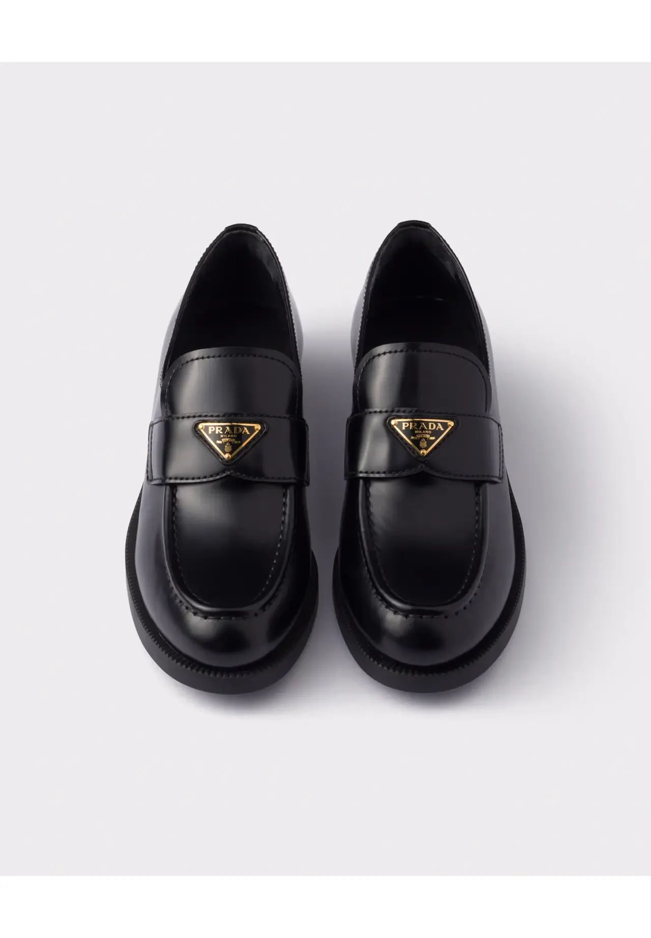 Brushed leather loafers