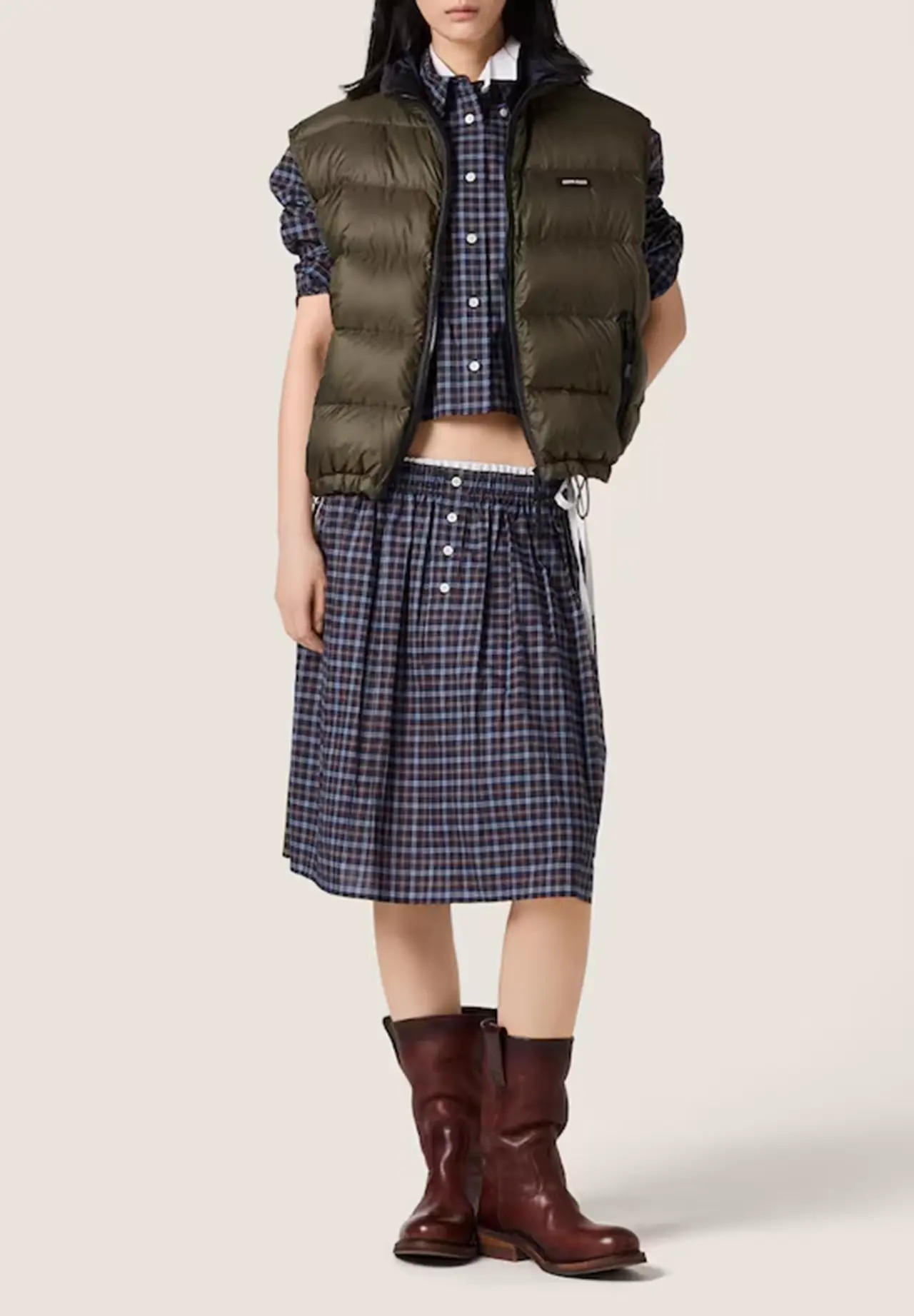Padded Light Pongee Vest