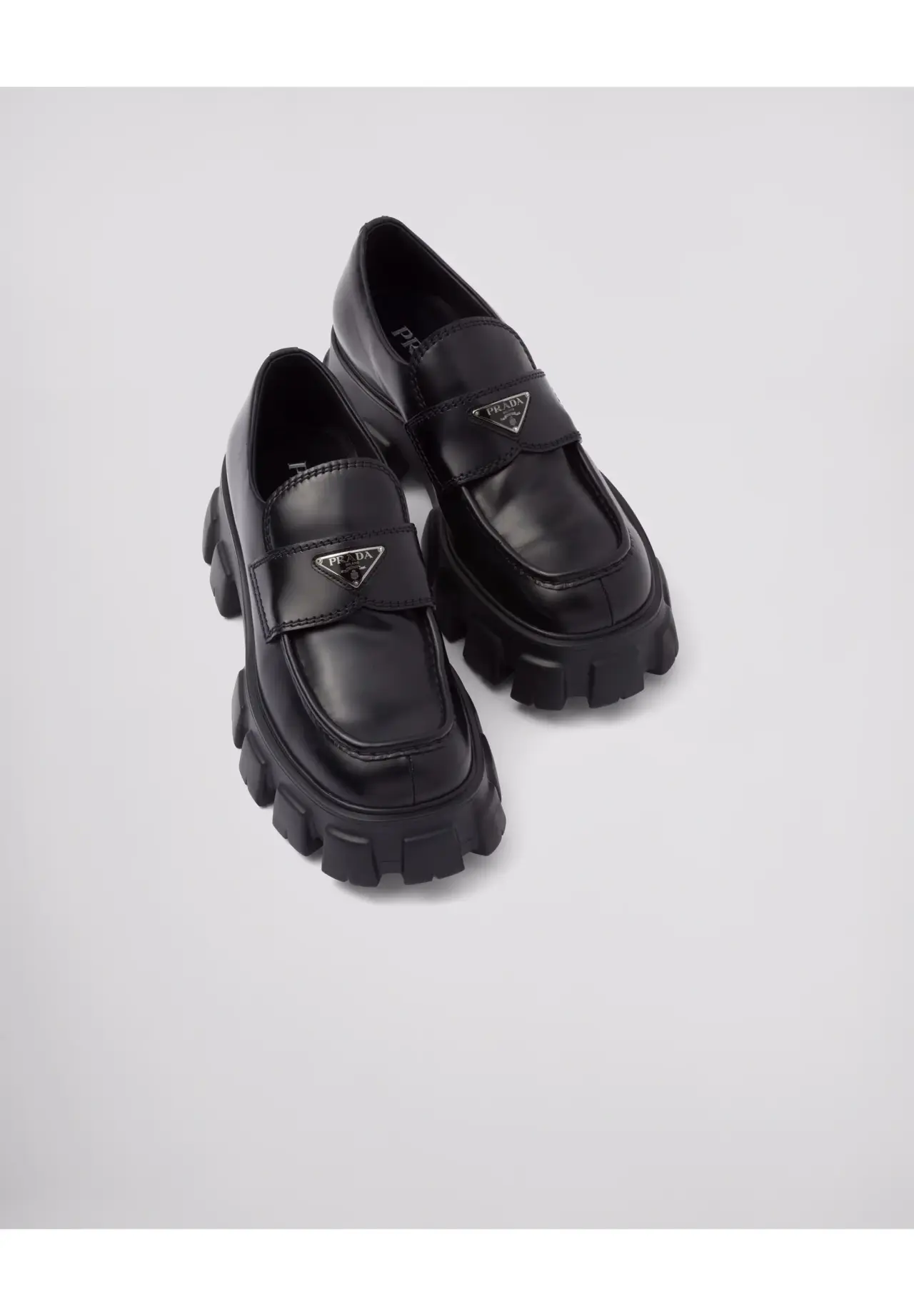 Monolith brushed leather loafers