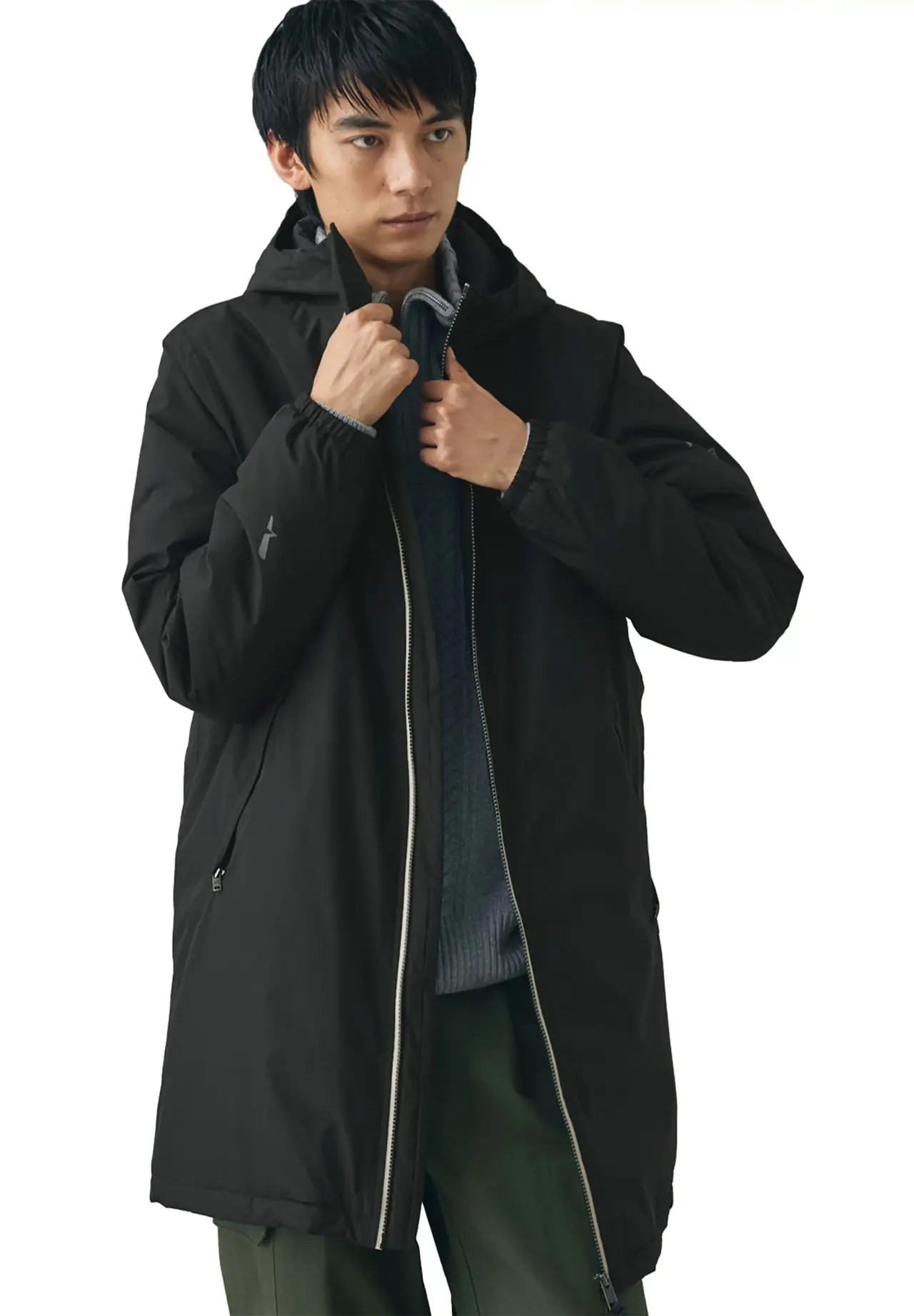 [RainPack Warm] Breathable Waterproof Rainpack Warm Long Jacket