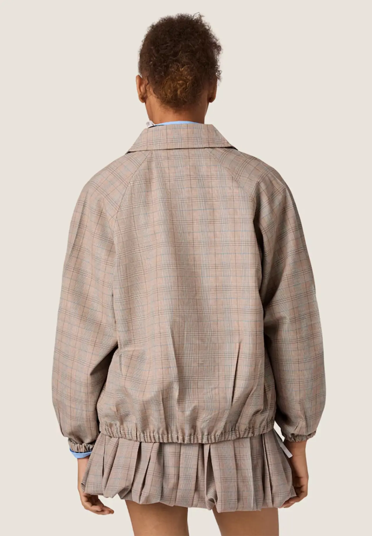 Prince of Wales Check Blouson Jacket