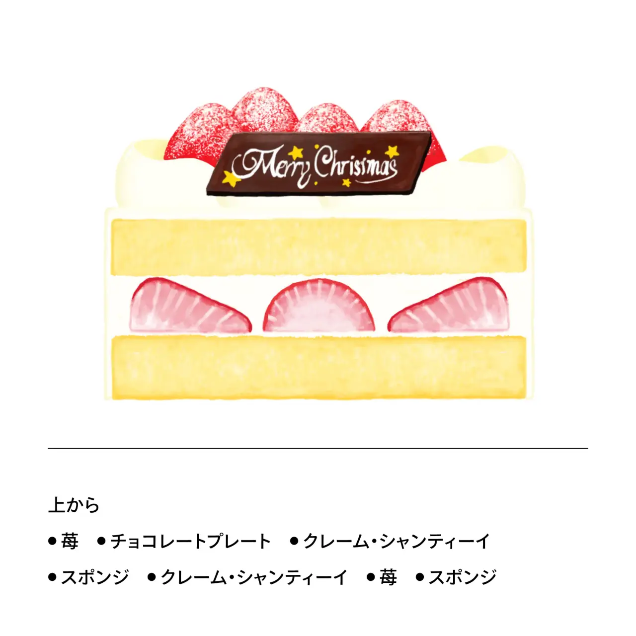 クリスマス・苺ショートケーキ