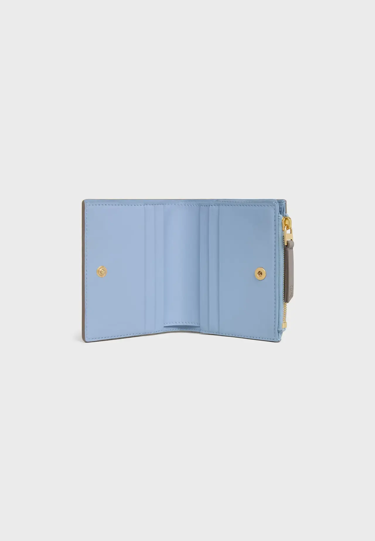 Compact Wallet Triomphe Stamp / Supple Grained Calfskin