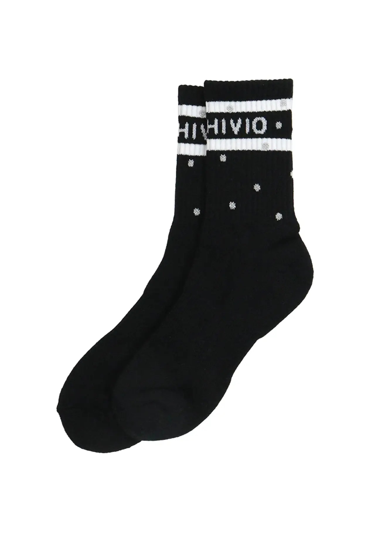 Glitter dot logo socks