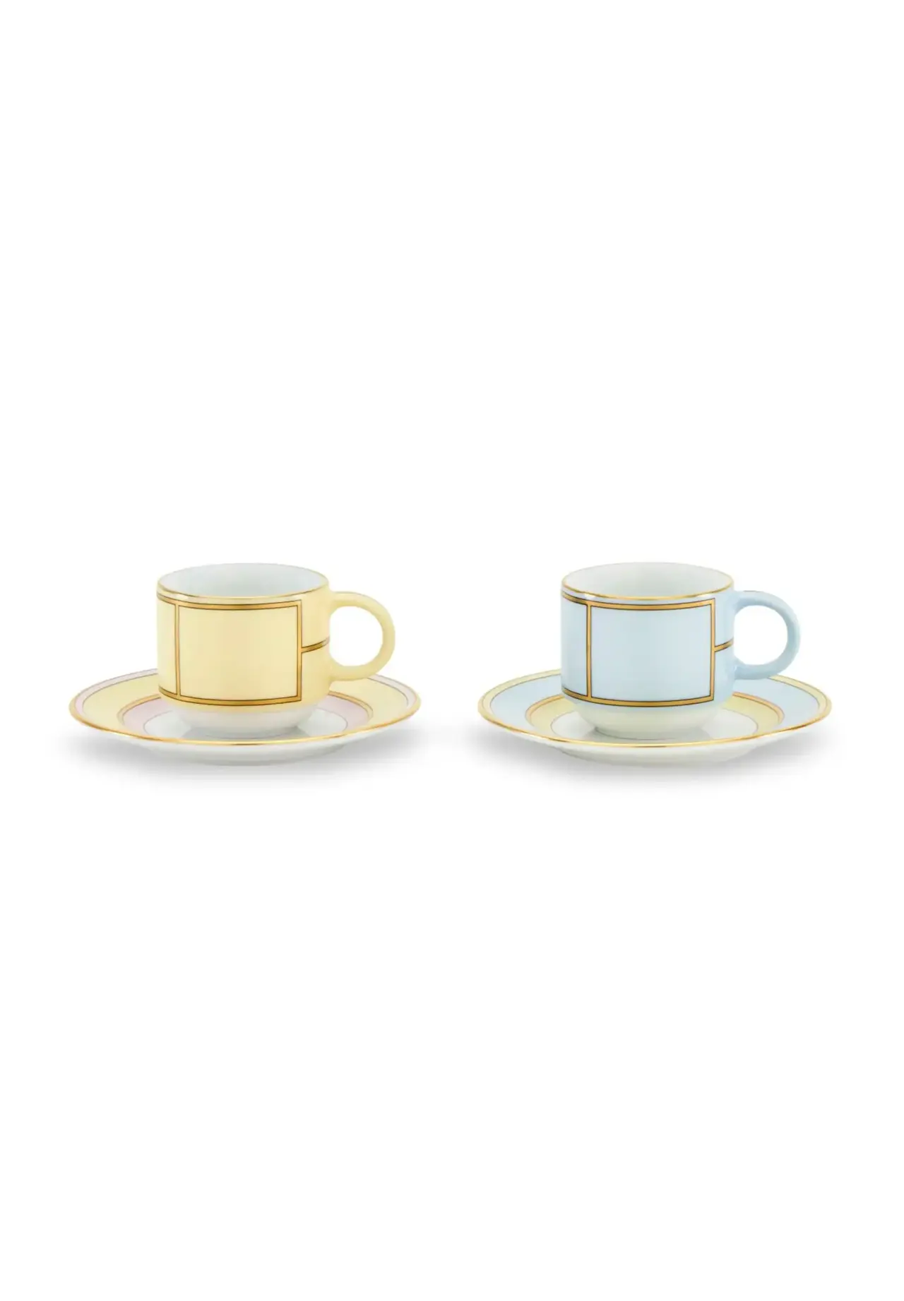DIVA GIALLO & CELESTE / Coffee Cup & Saucer Pair Set