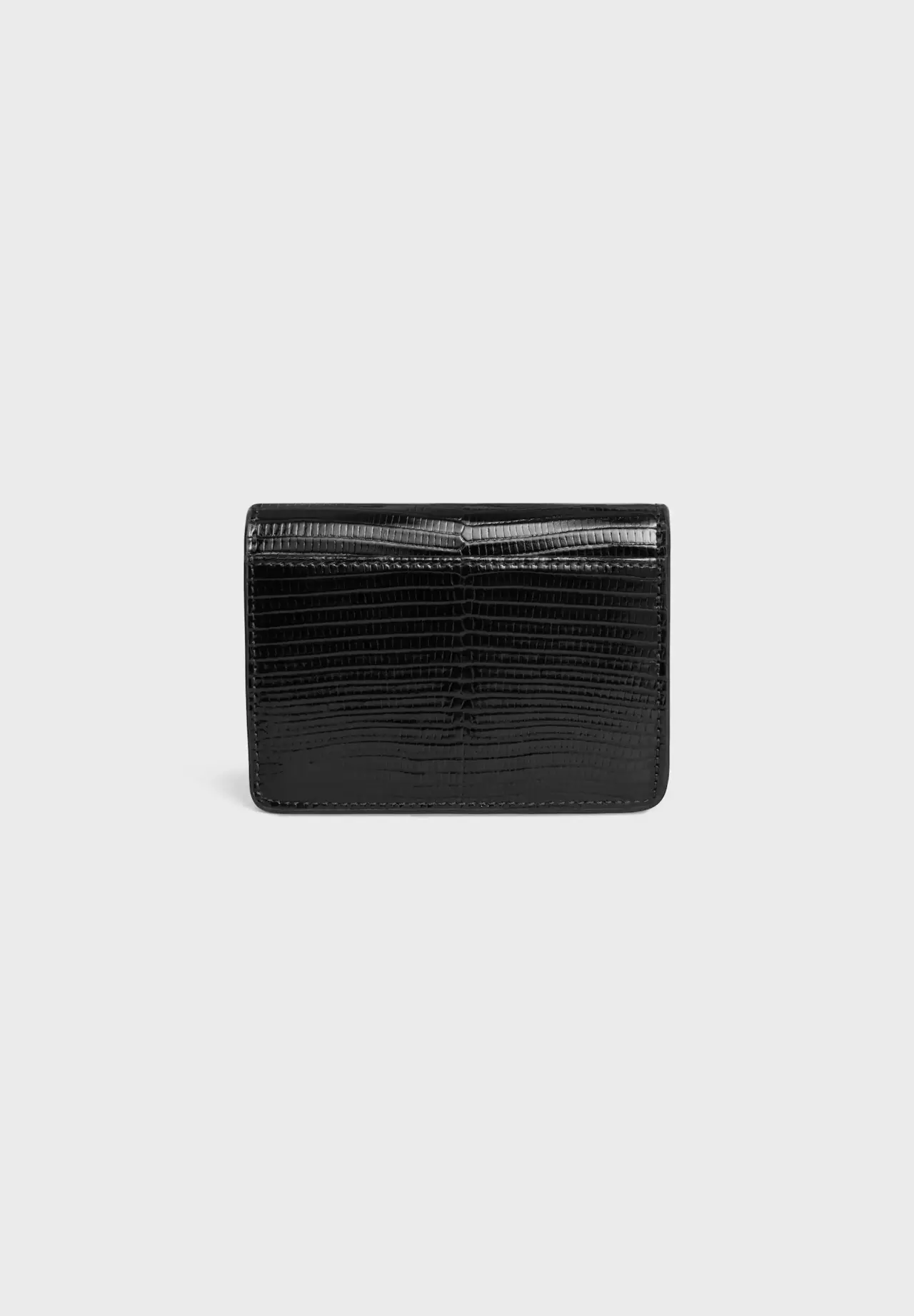 Triomphe Card Holder with Flap / Lizard