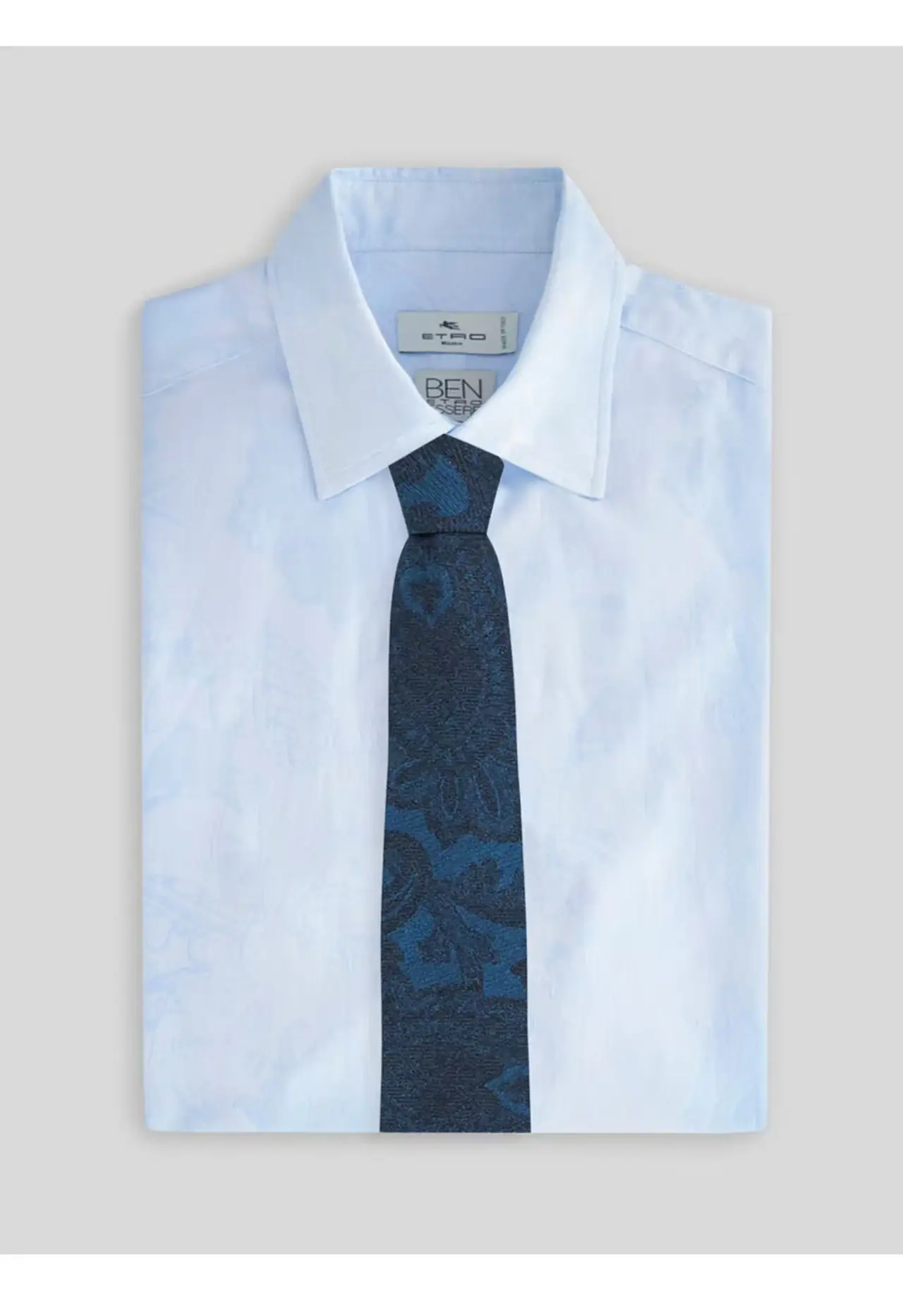  Floral Paisley Motif Wool-Blend Jacquard Tie