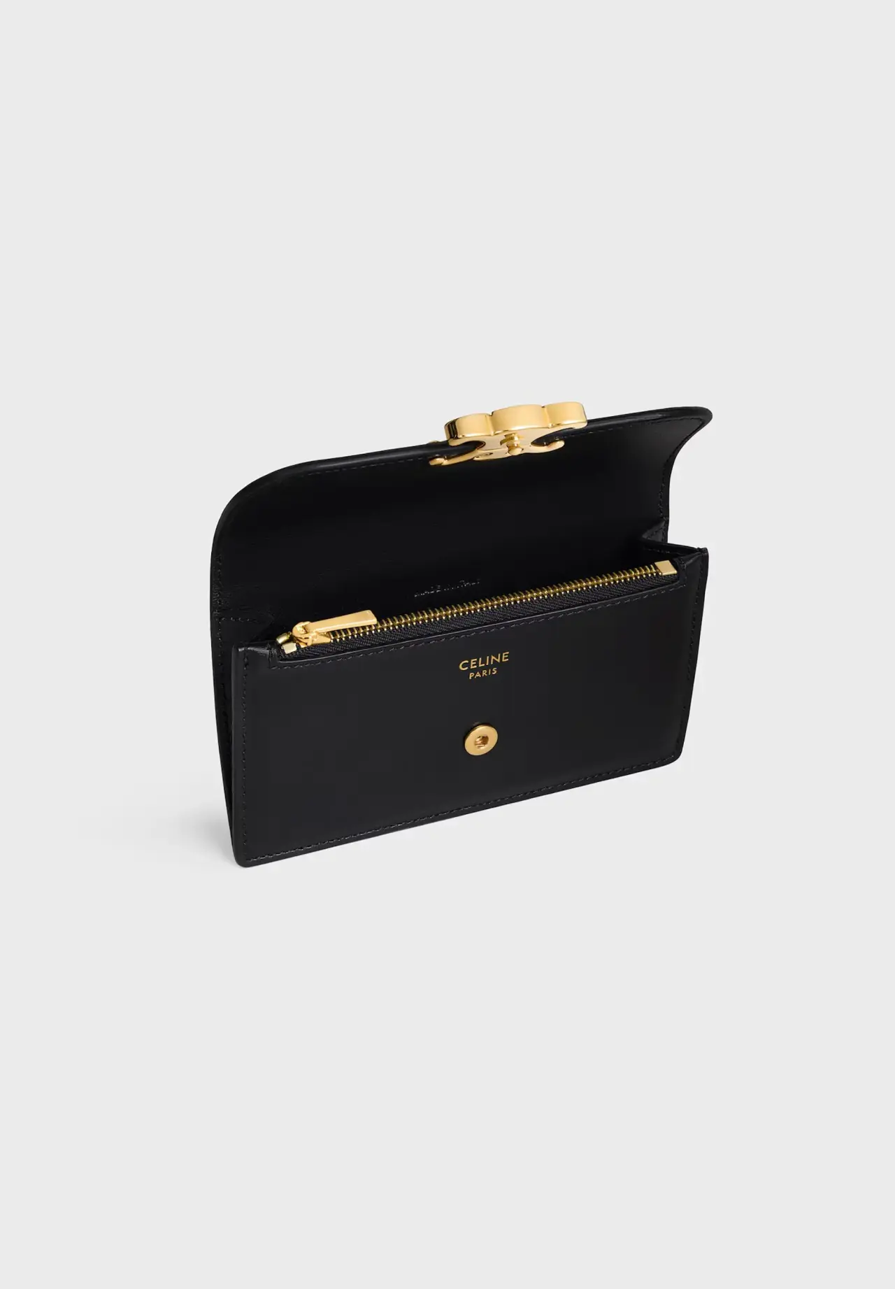 Long Card Holder with Triomphe Flap / Shiny Calfskin