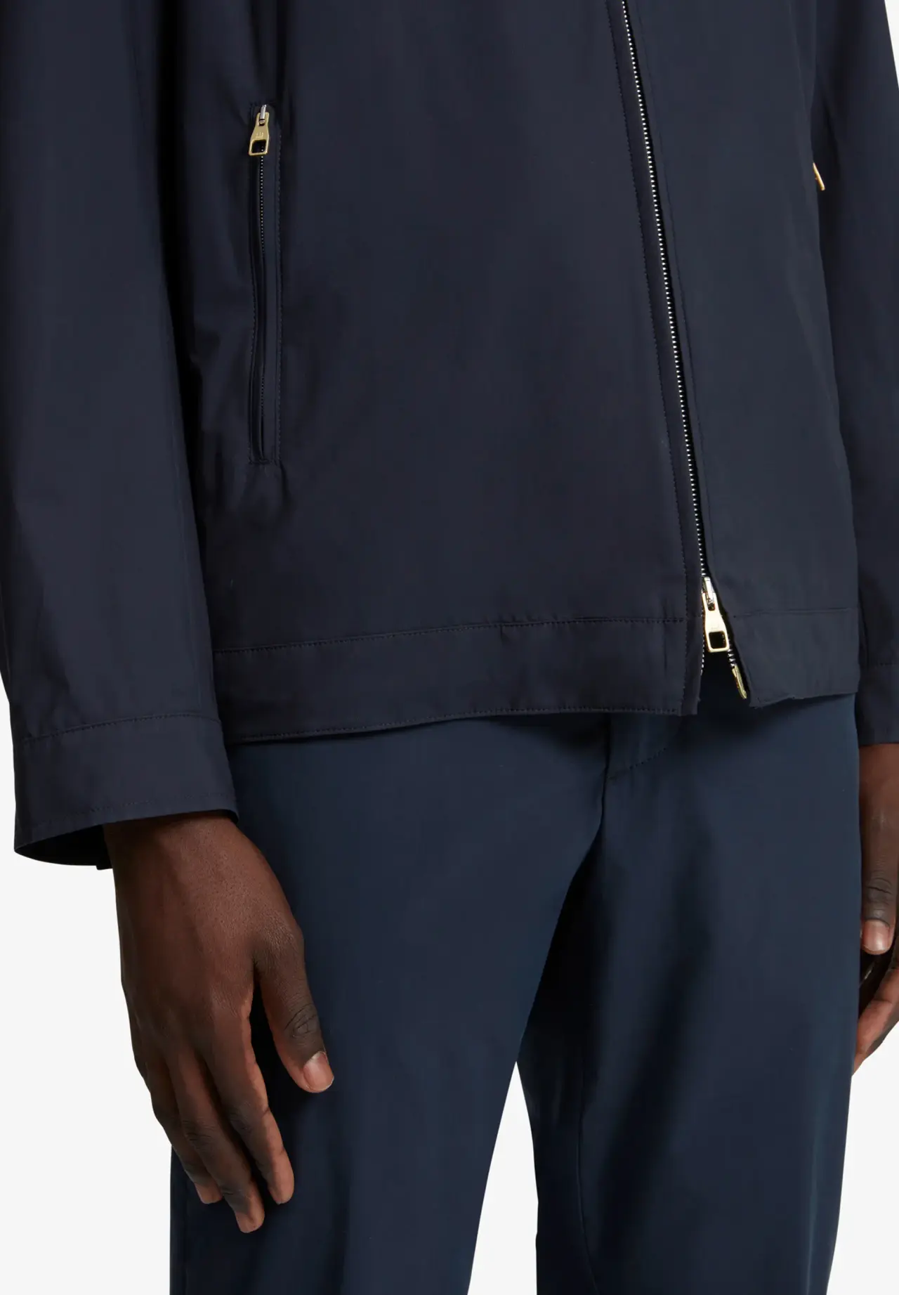 Lightweight Silk Harrington Jacket