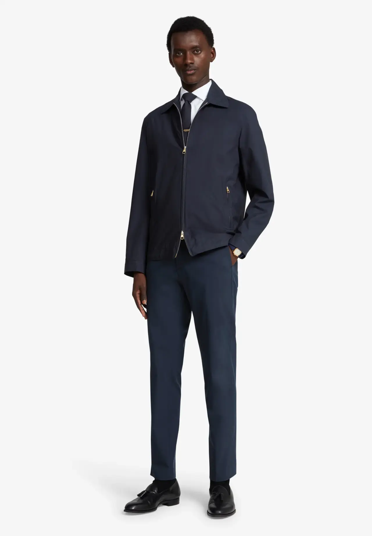 Lightweight Silk Harrington Jacket