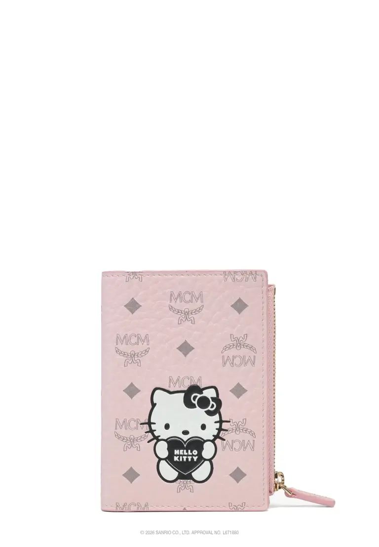 MCM x HELLO KITTY 二つ折りジップカードウォレット