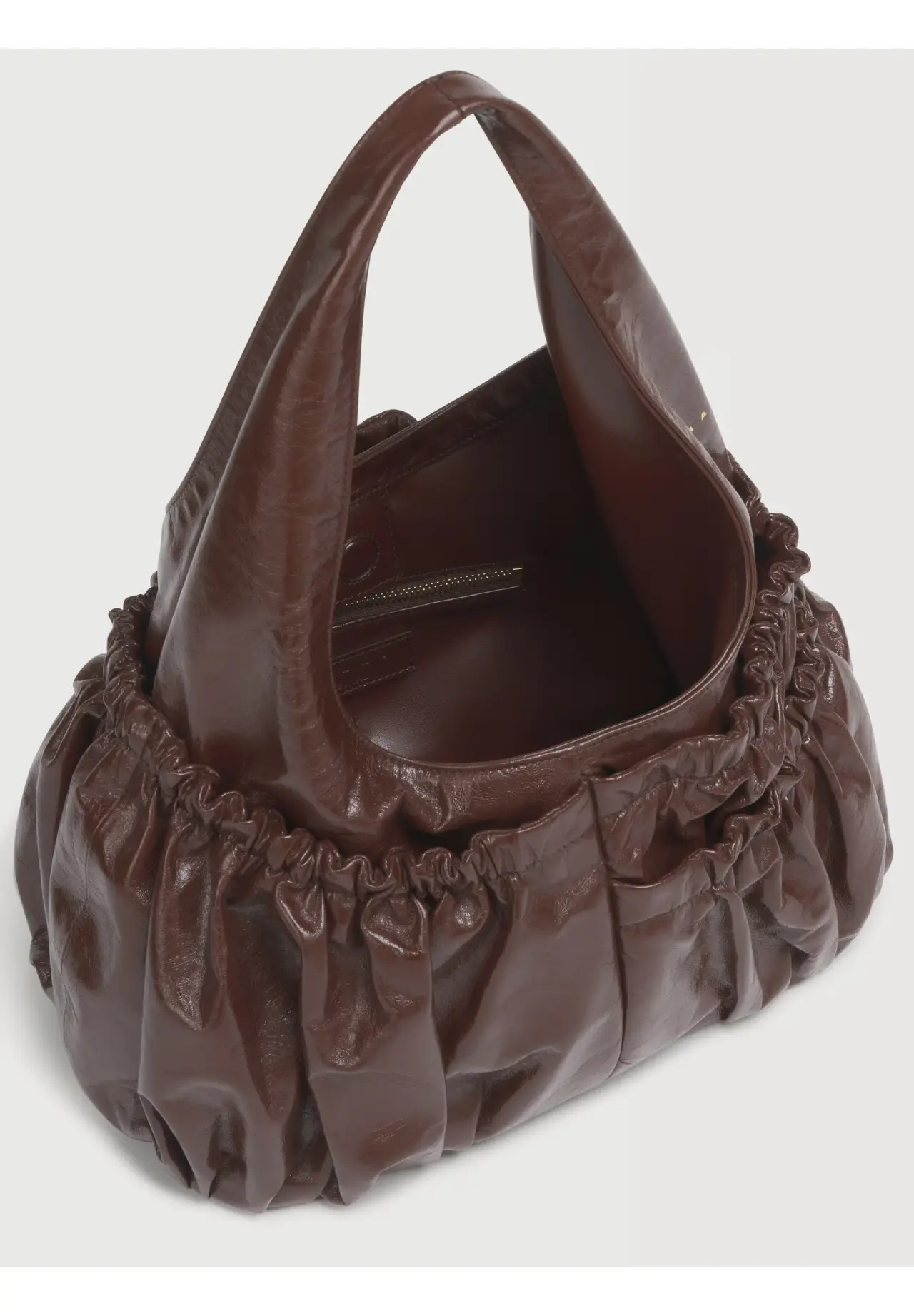 LEATHER RUFFLES HOBO BIG Bag