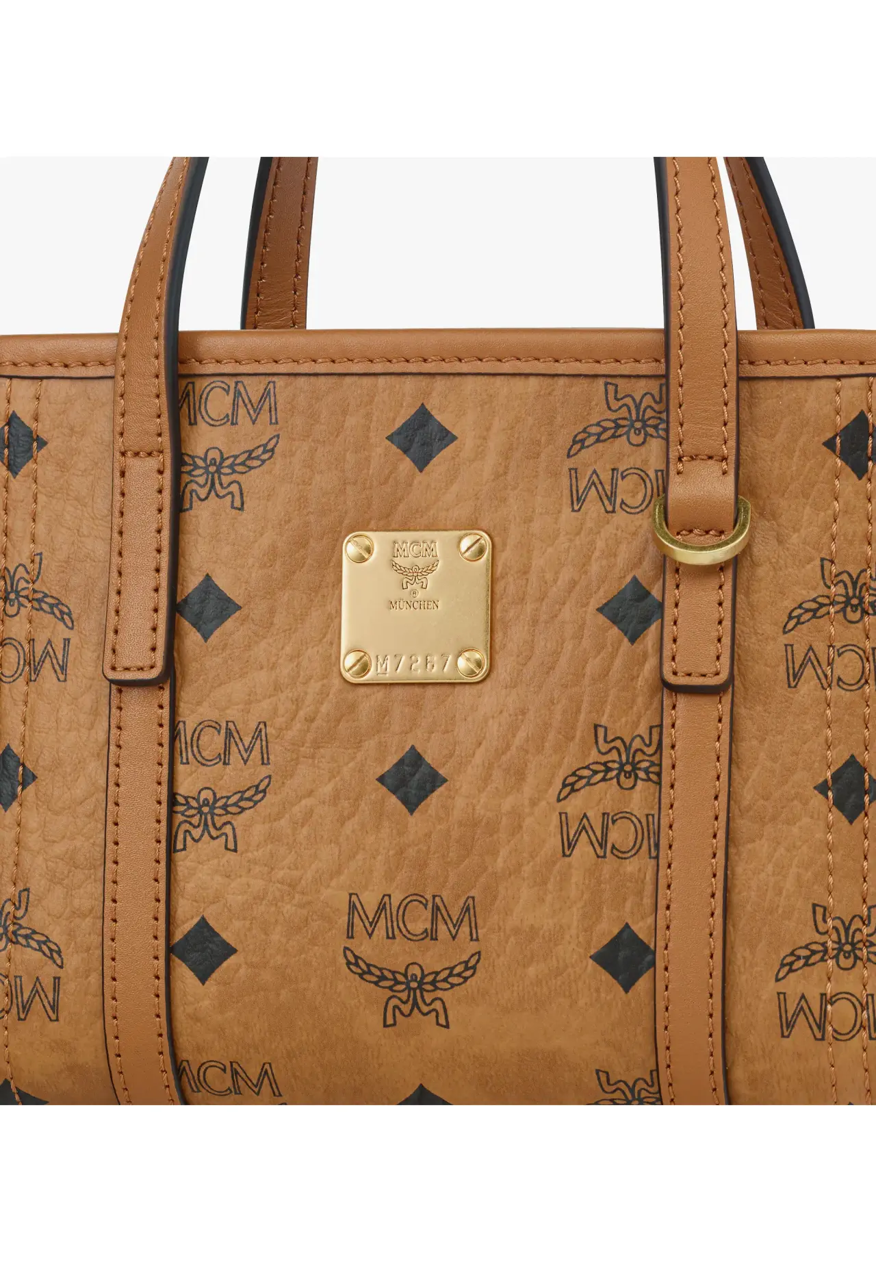 Toni Top-Zip Shopper Bag in Visetos