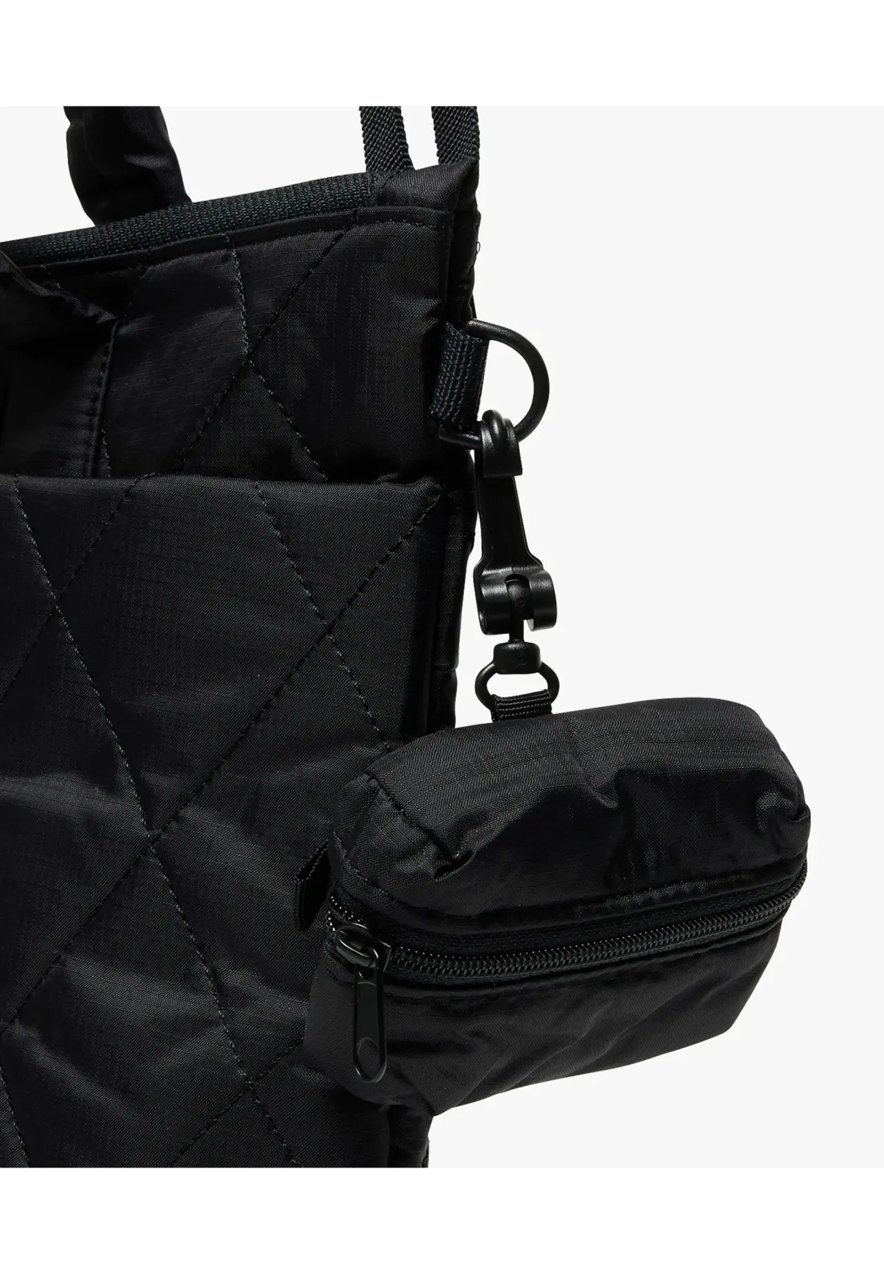 Quilted 2-Way Shoulder Bag with Mini Pouch