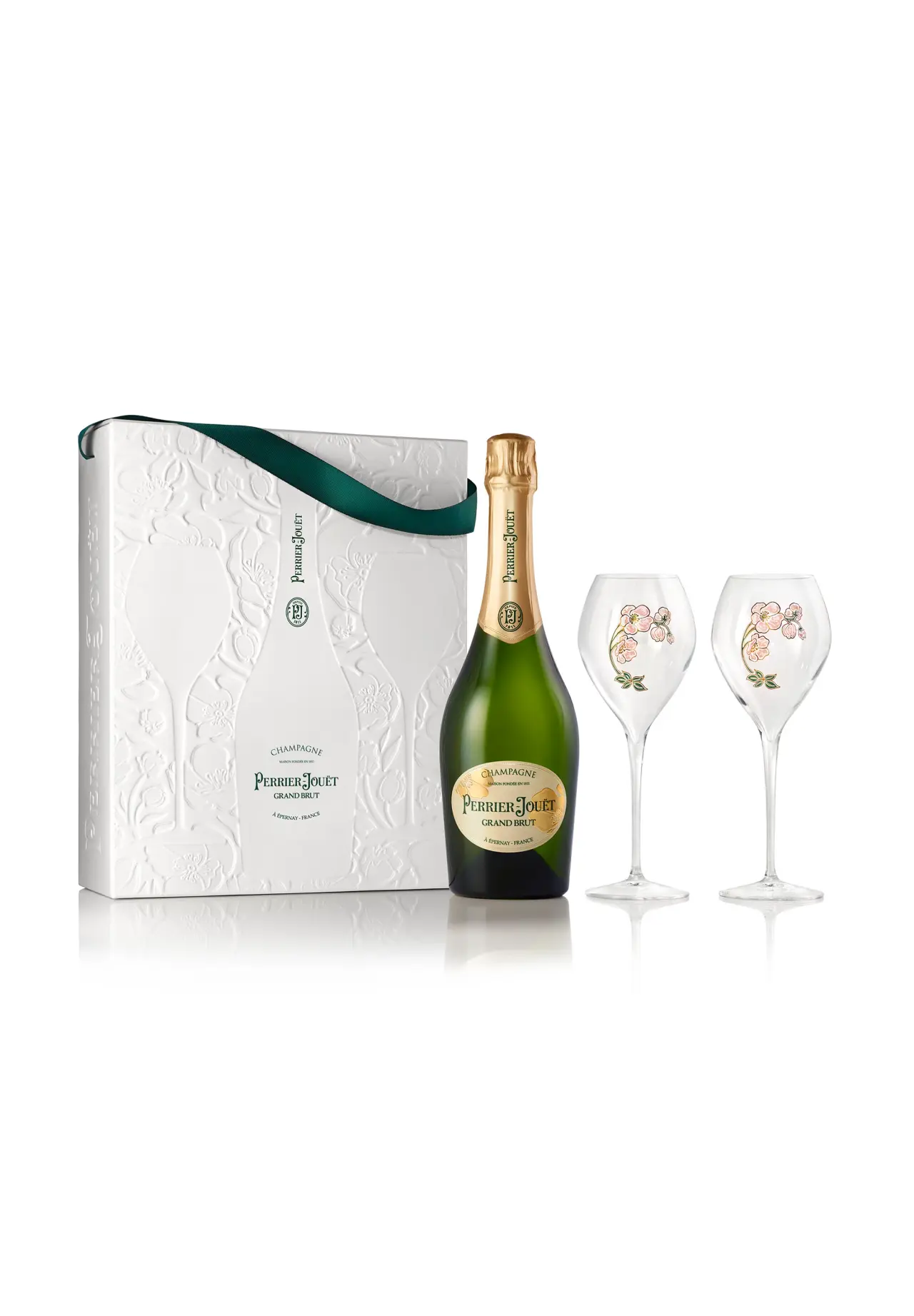 Perrier-Jouët Grand Brut 2-Glass Set Ecological Box 750ml