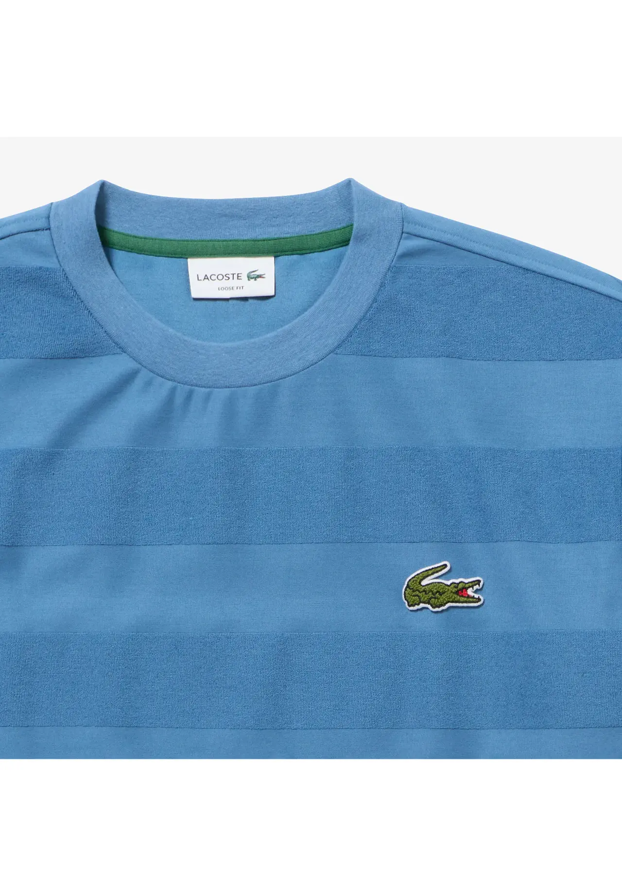 Oversized Tonal Striped Towel Fabric Panel T-Shirt