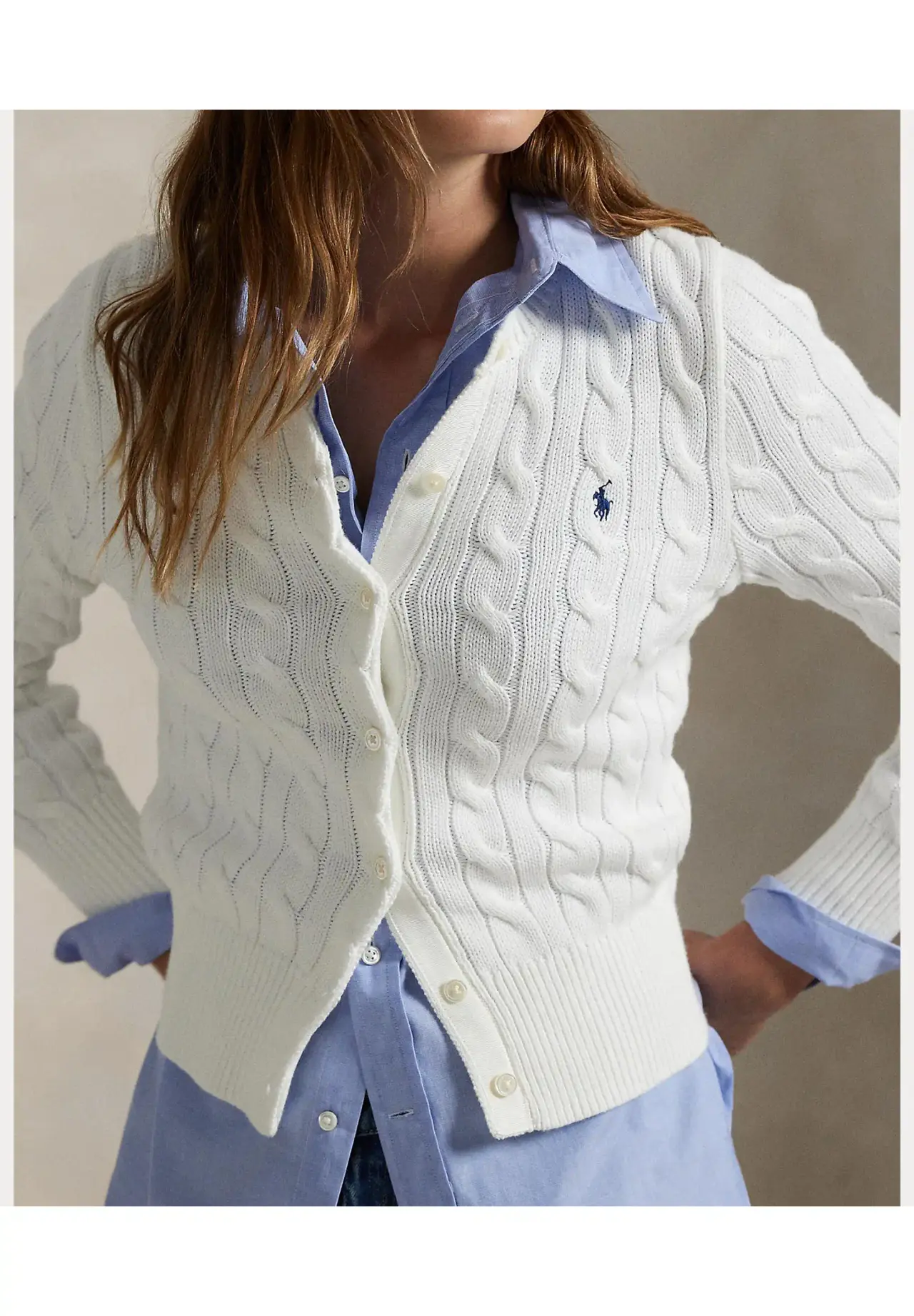 POLO RALPH LAUREN ケーブルニット コットン クルーネック