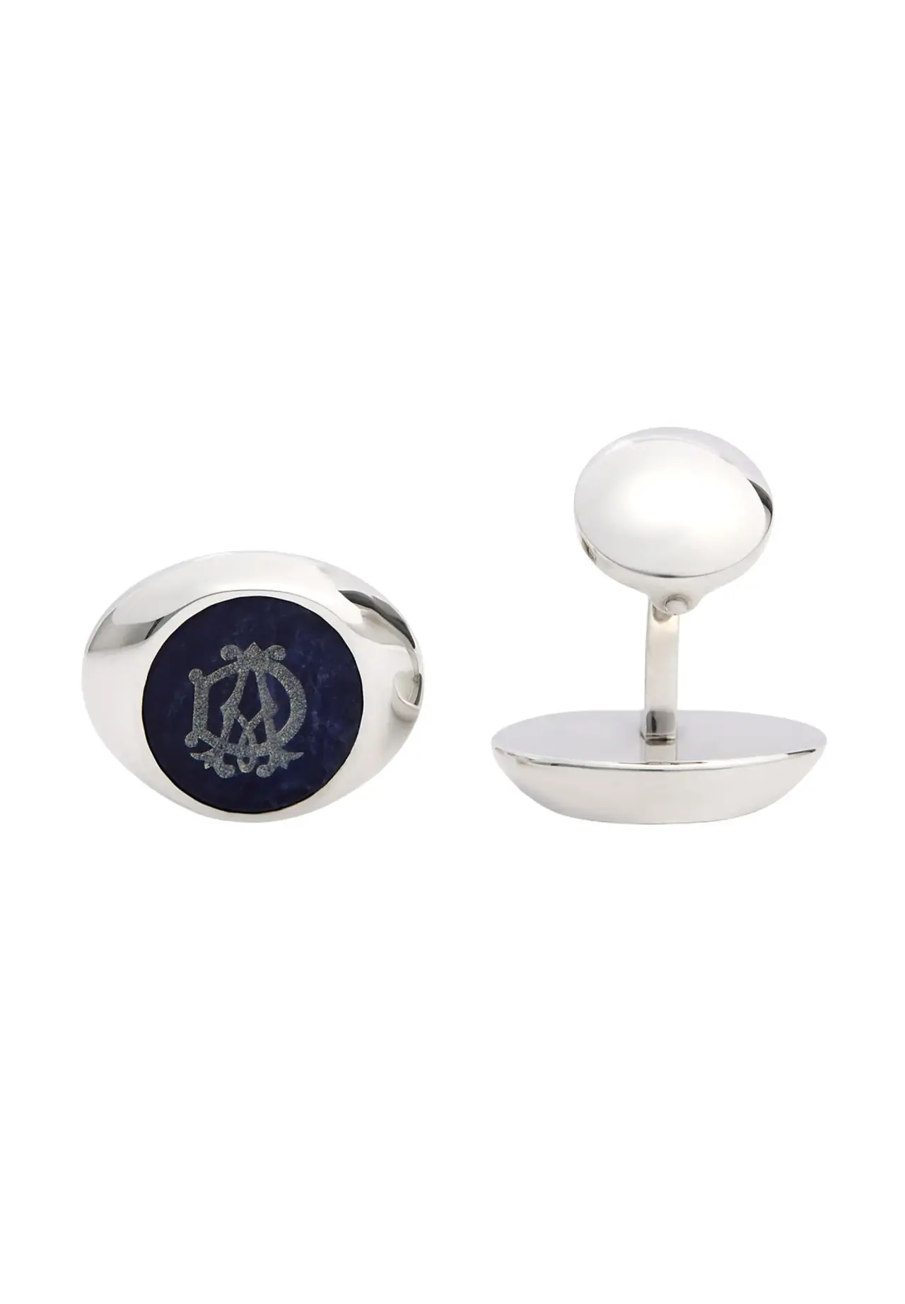 CUFFLINKS AD CYPHER OVAL SODAL, BLUE, TU