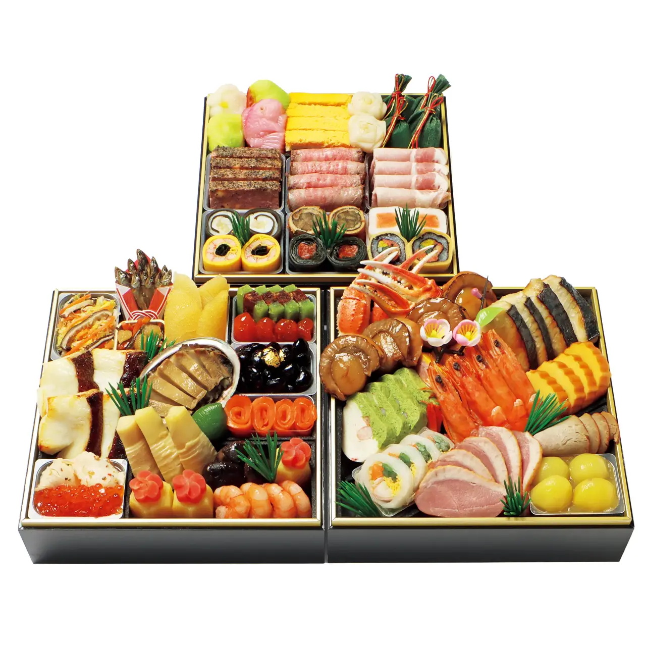 日西合璧料亭年夜饭三层重箱