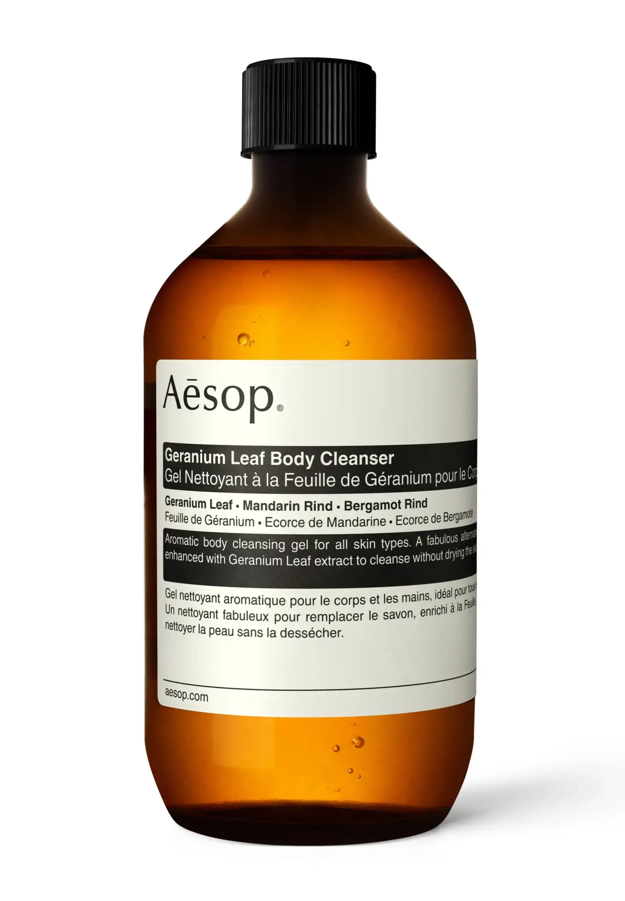 Geranium Leaf Body Cleanser Screw Cap 500ml (No Pump)