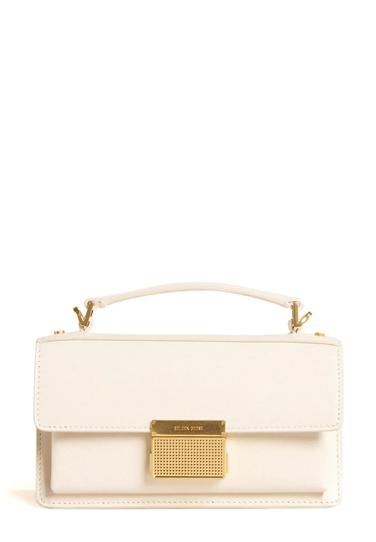 Venezia Bag スモール ボーデッドレザー（バター）＆ゴールドディテール