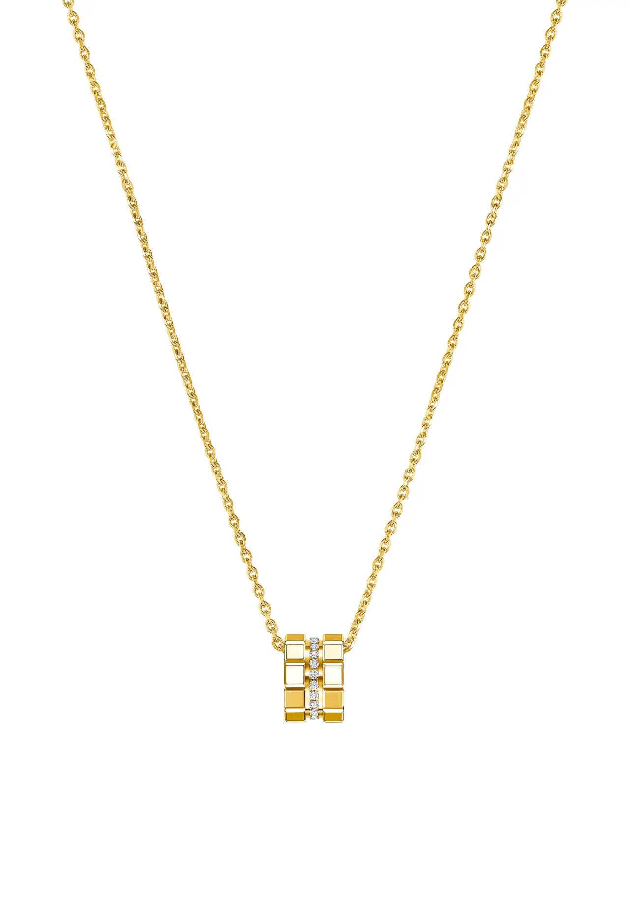 Ice Cube Pendant Yellow Gold