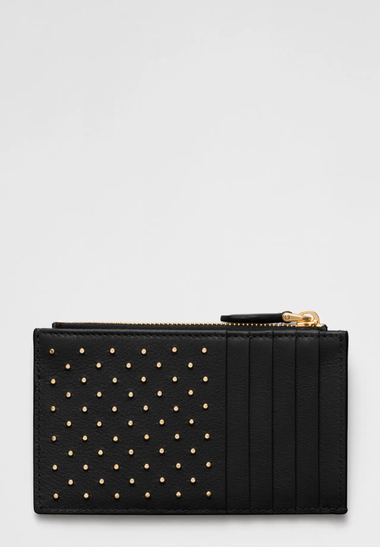 Studded leather card holder 1MC086 2C3H