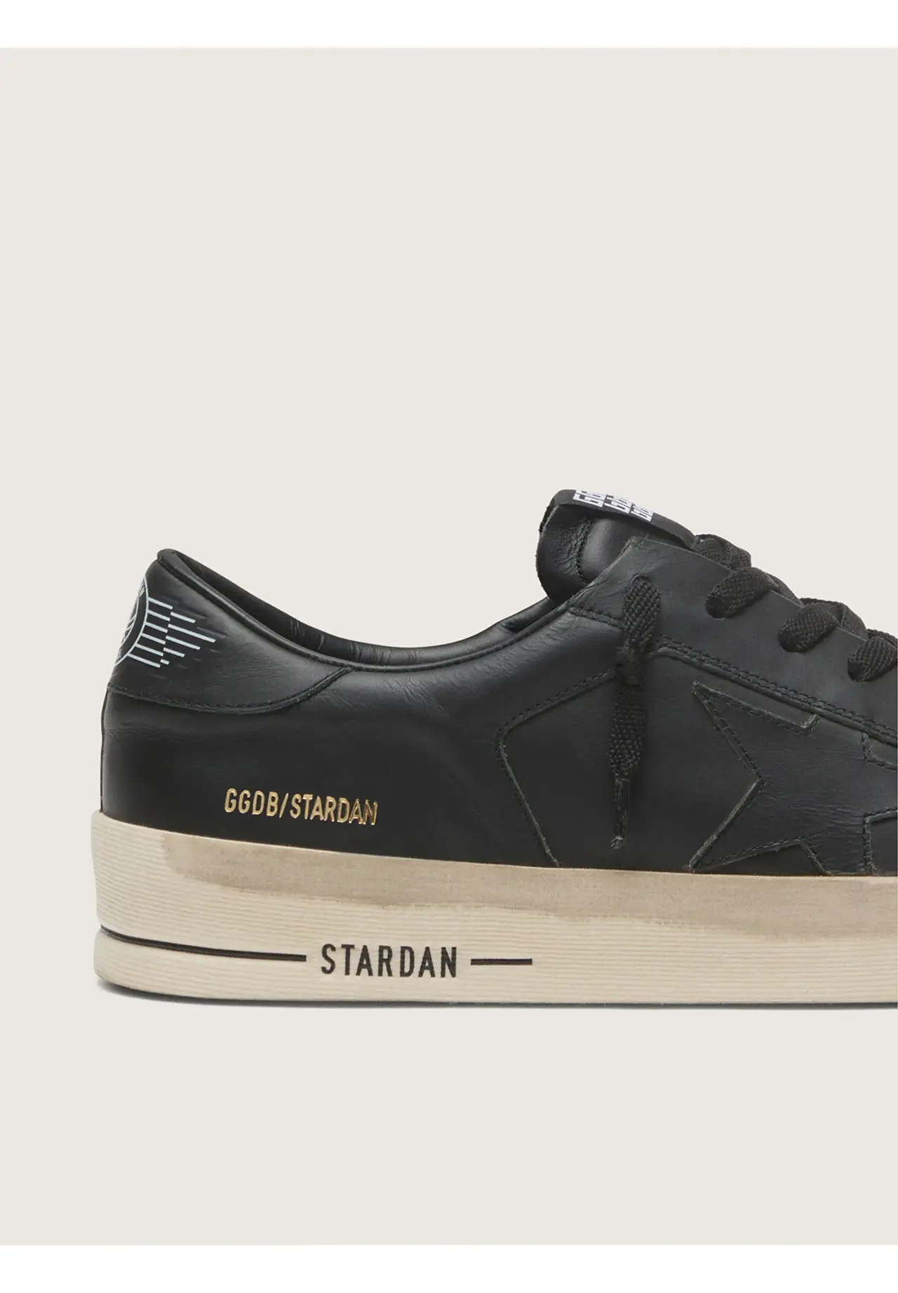 Men's Stardan Total Black Leather Sneakers