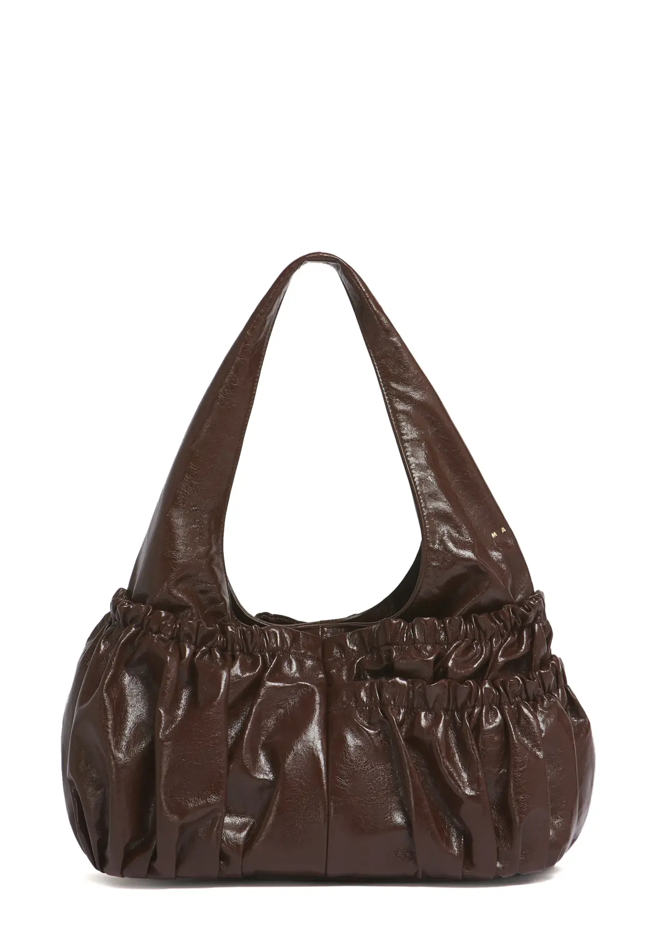 LEATHER RUFFLES HOBO BIG Bag