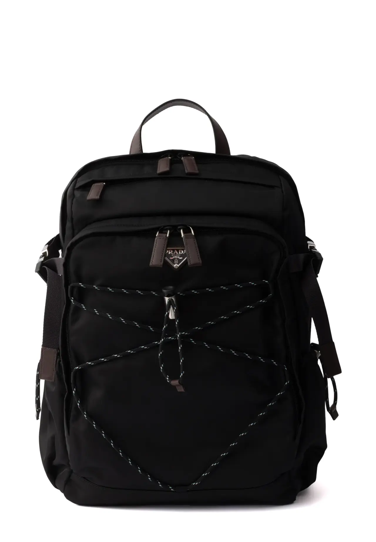 Prada Speedlock Re-Nylon × 皮革双肩背包