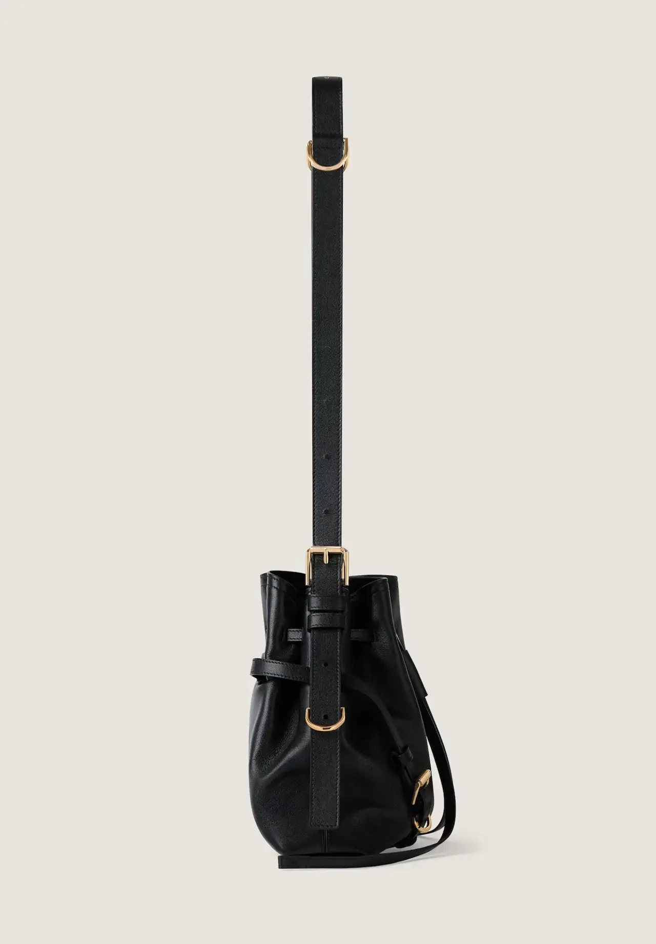 Small Voyou Bucket bag in shiny leather