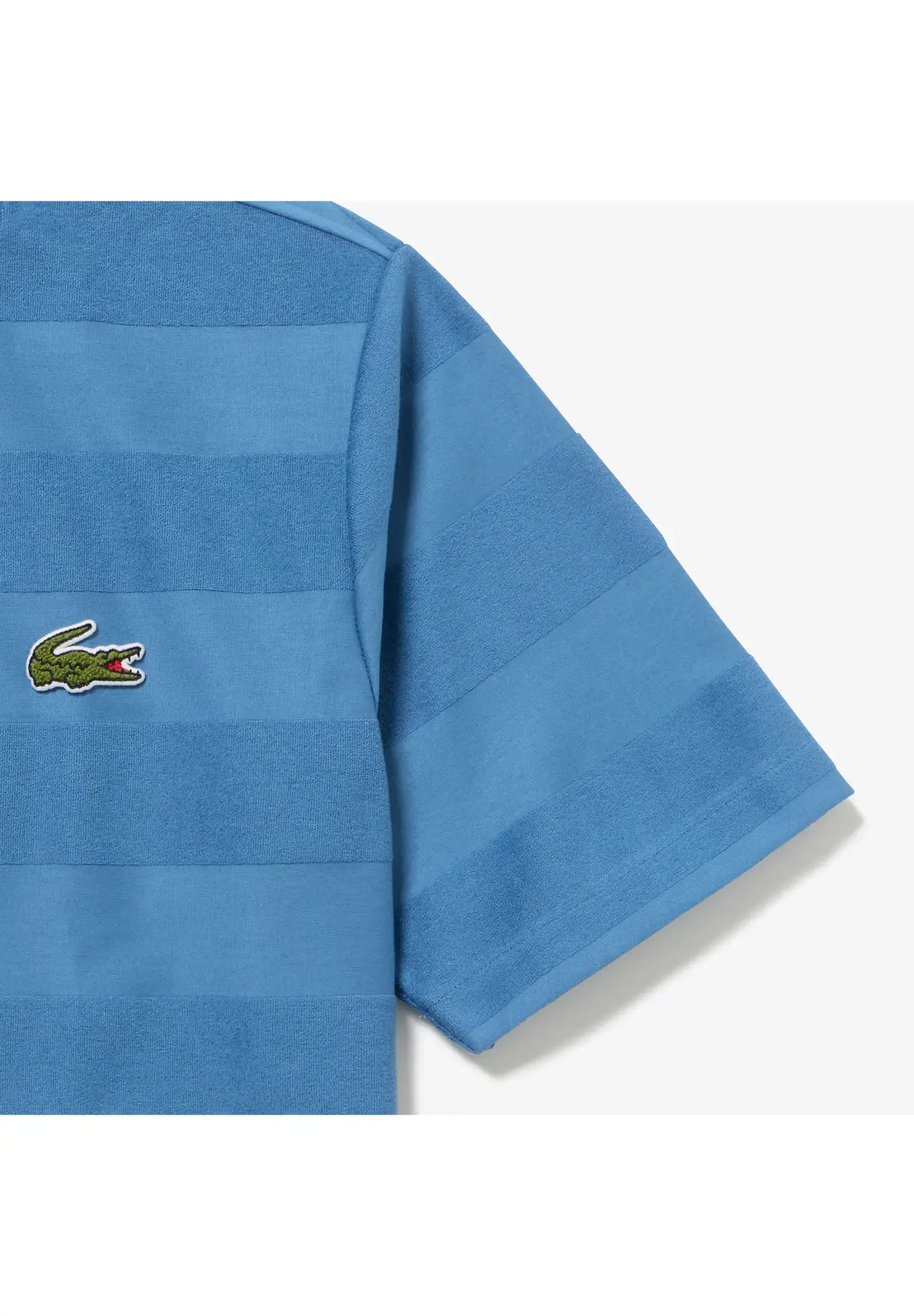 Oversized Tonal Striped Towel Fabric Panel T-Shirt