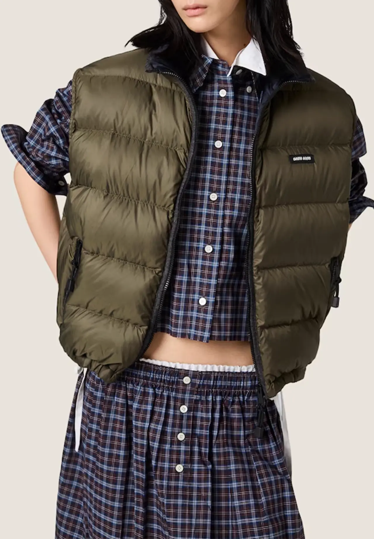 Padded Light Pongee Vest