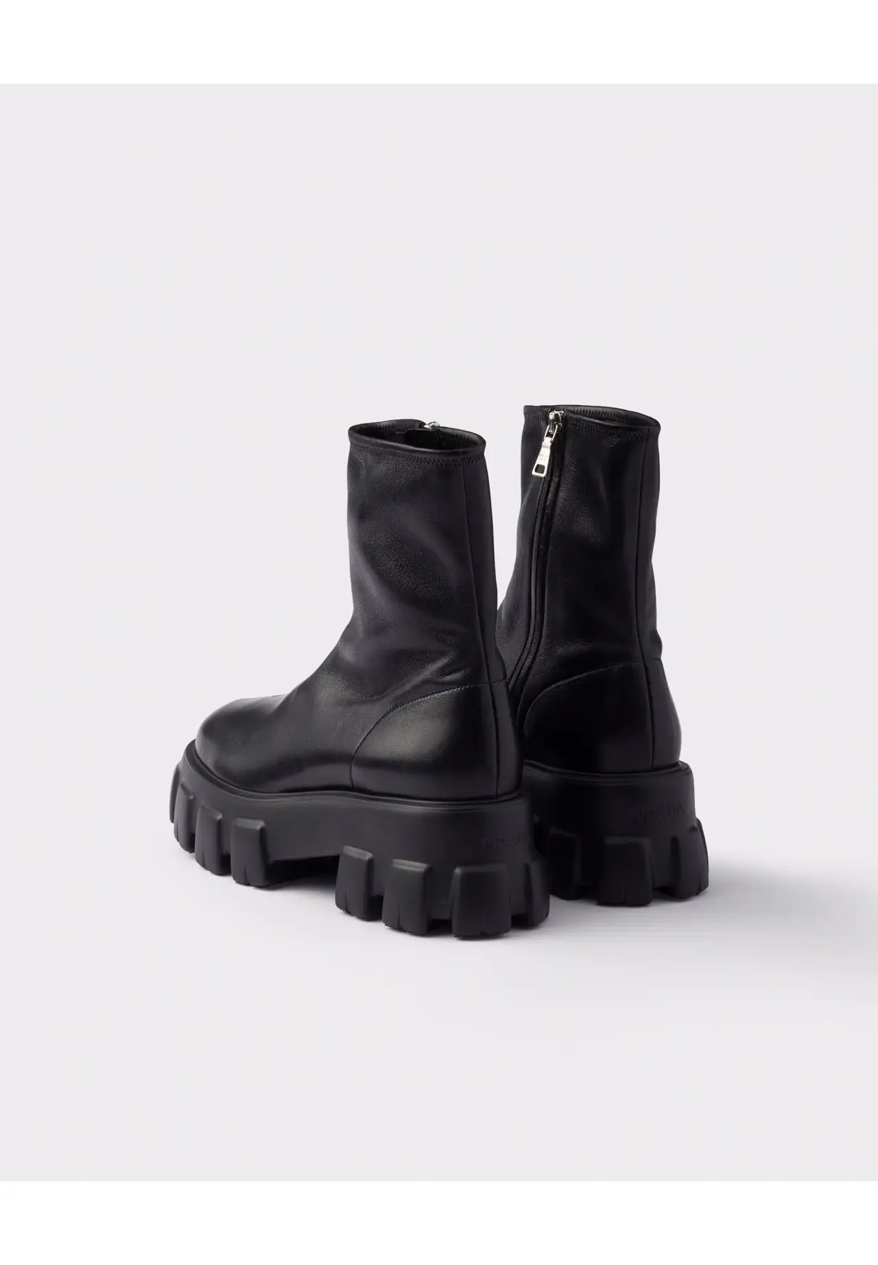 Monolith stretch nappa leather booties