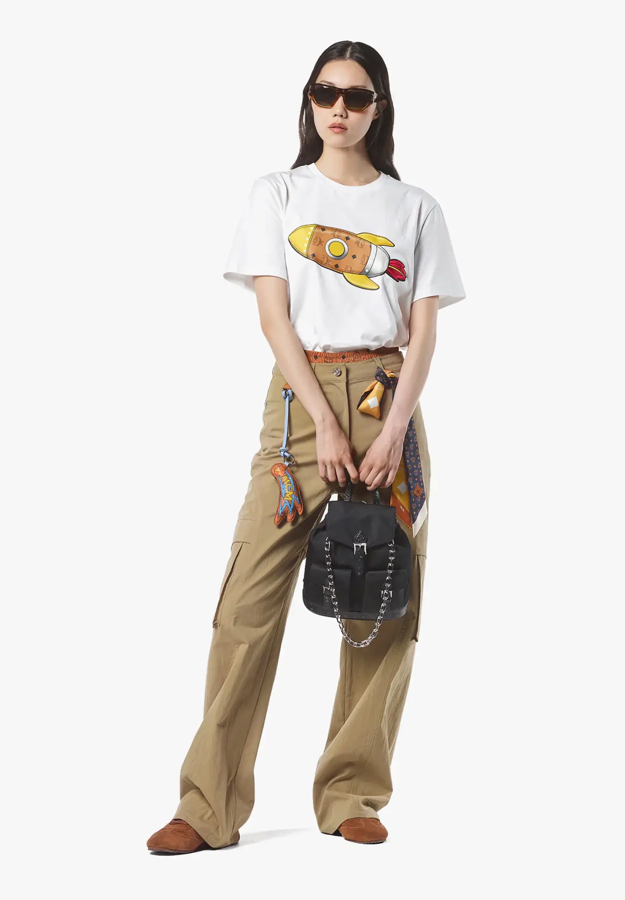 Aren ドローストリング バックパック - ECONYL®＆レザー