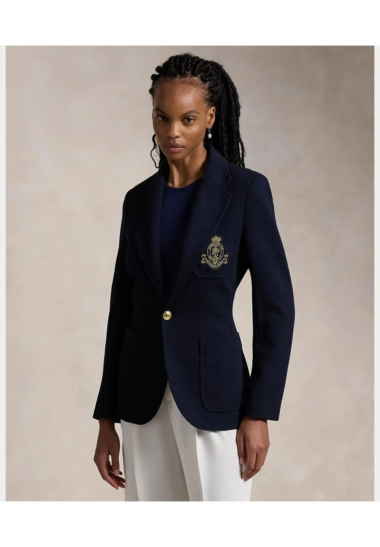 2024年購入 美品160 Polo Ralph Lauren ニットブレザー POLO RALPH LAUREN ロゴクレスト ニット ブレザー | Matsuya Ginza