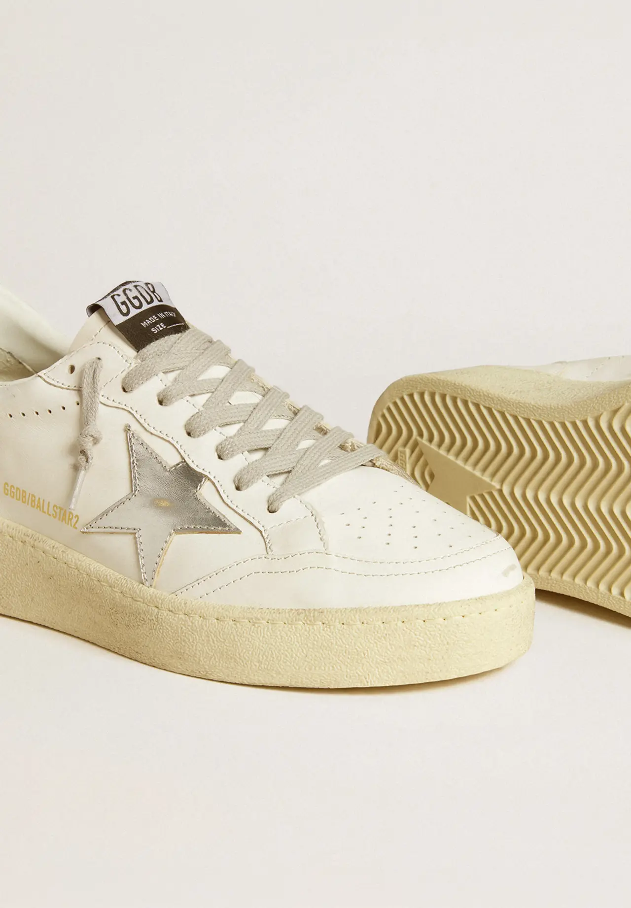 Ball Star レザースター（シルバー）＆グリッターヒールタブ（シルバー）