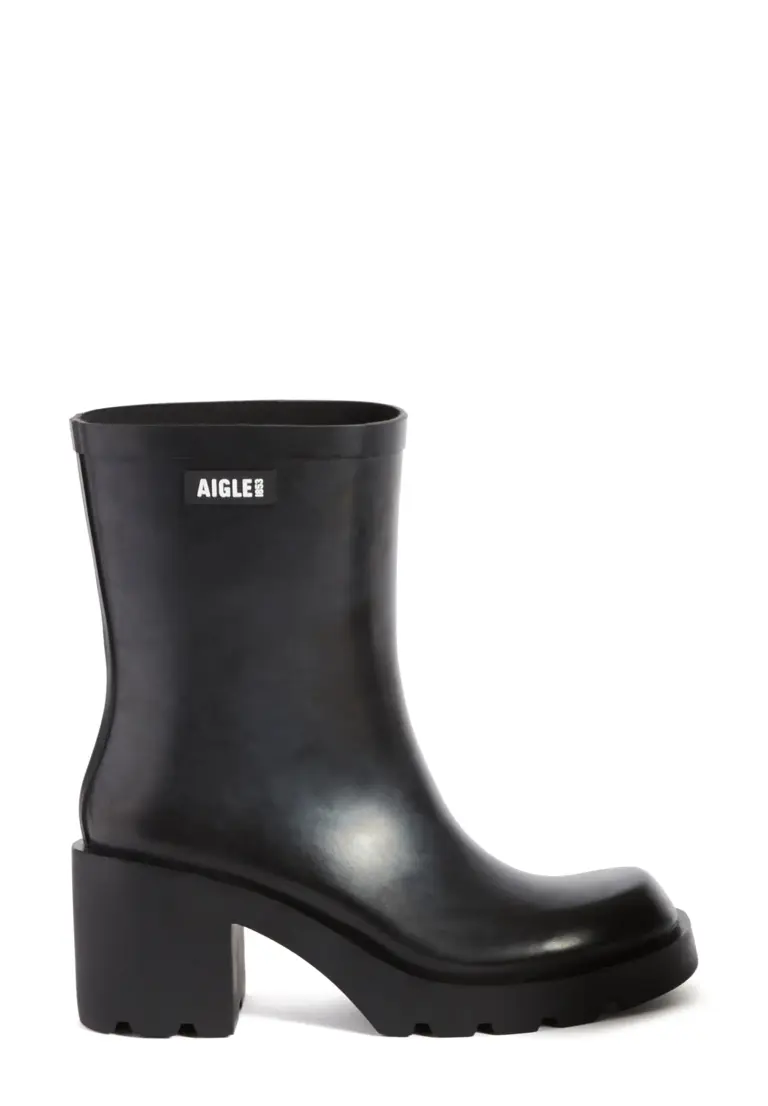 Platform Volume Sole Fully Waterproof Monceau High-Heel Rubber Boots