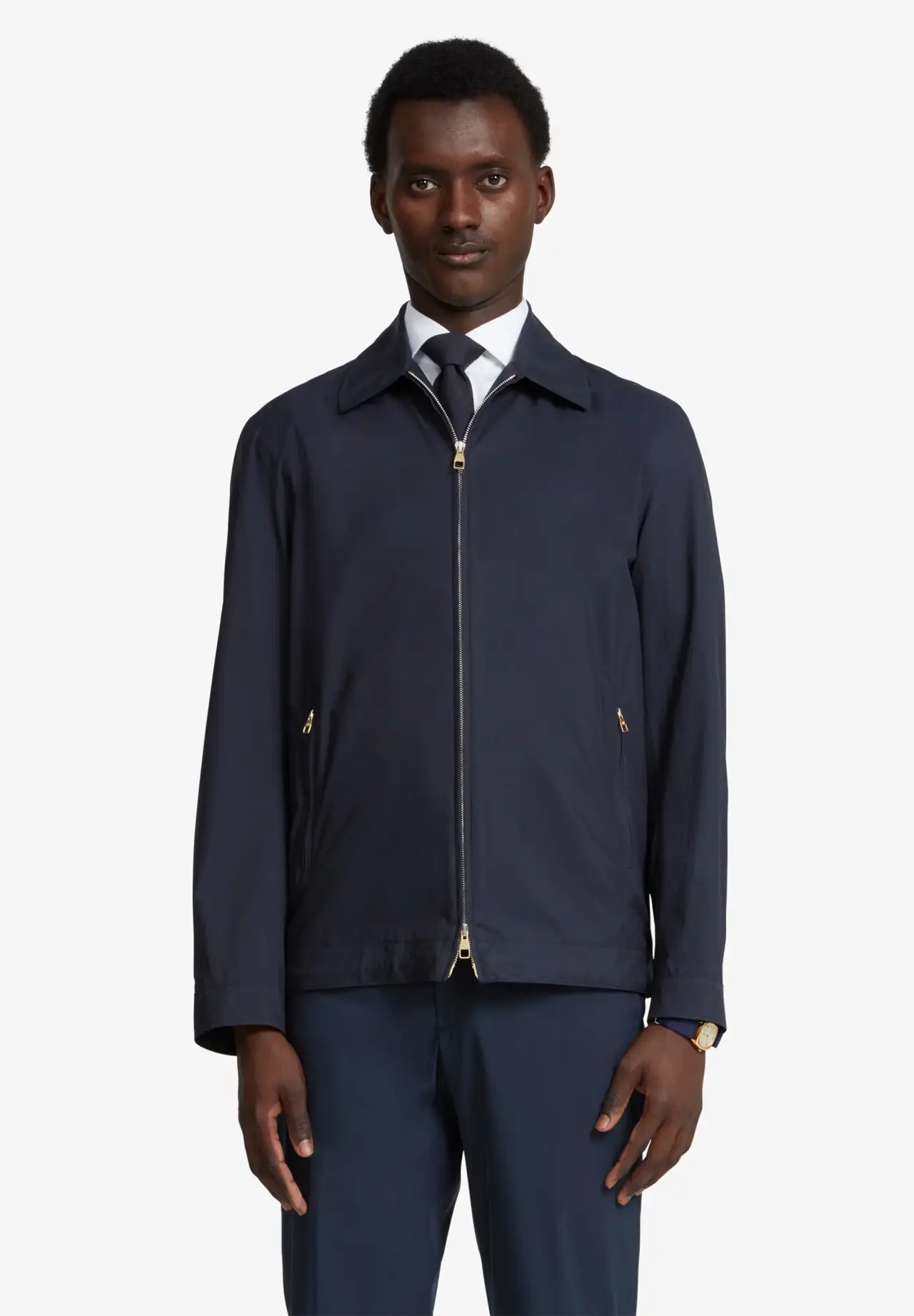 Lightweight Silk Harrington Jacket