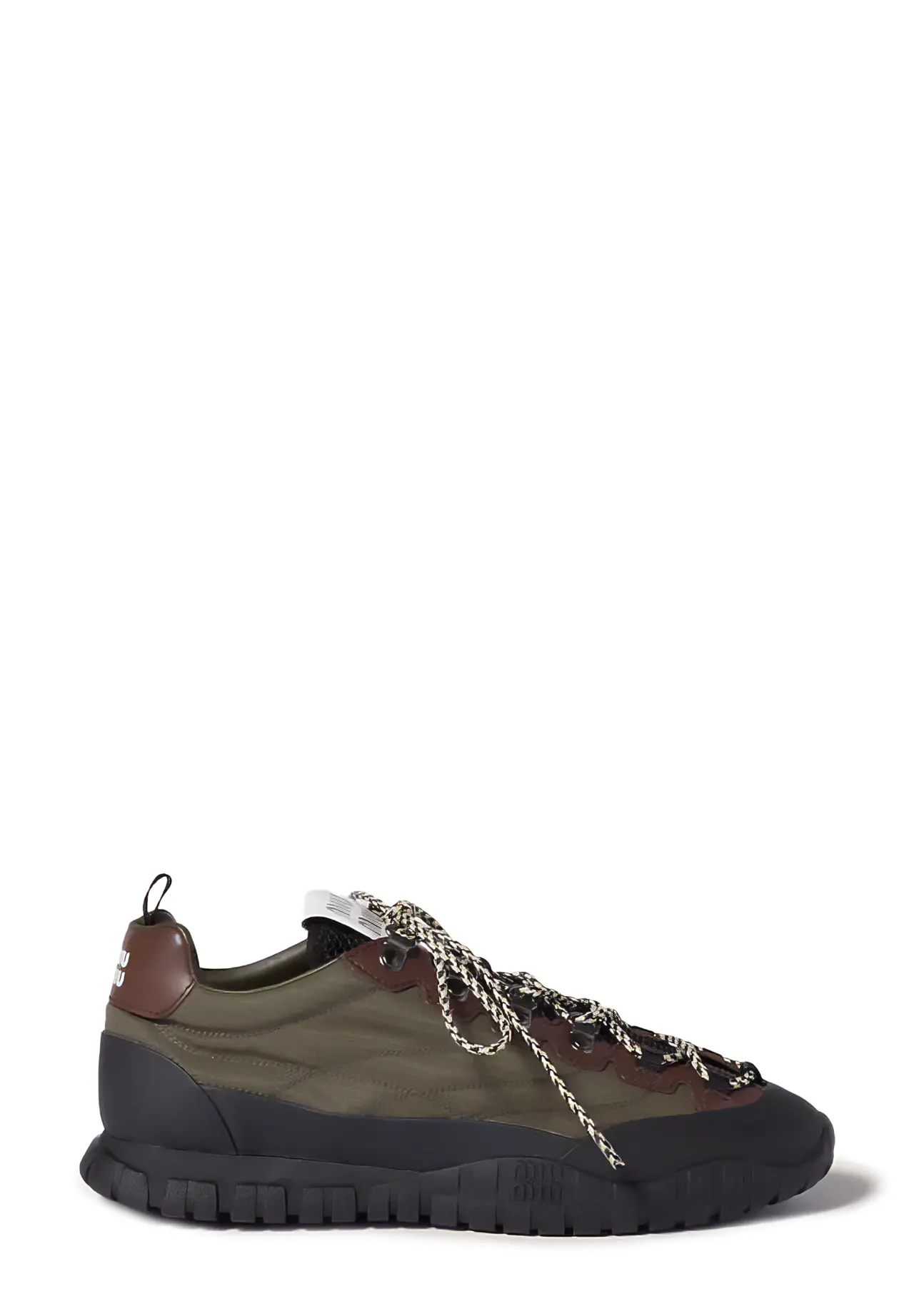 Technical Fabric and Leather Sneakers