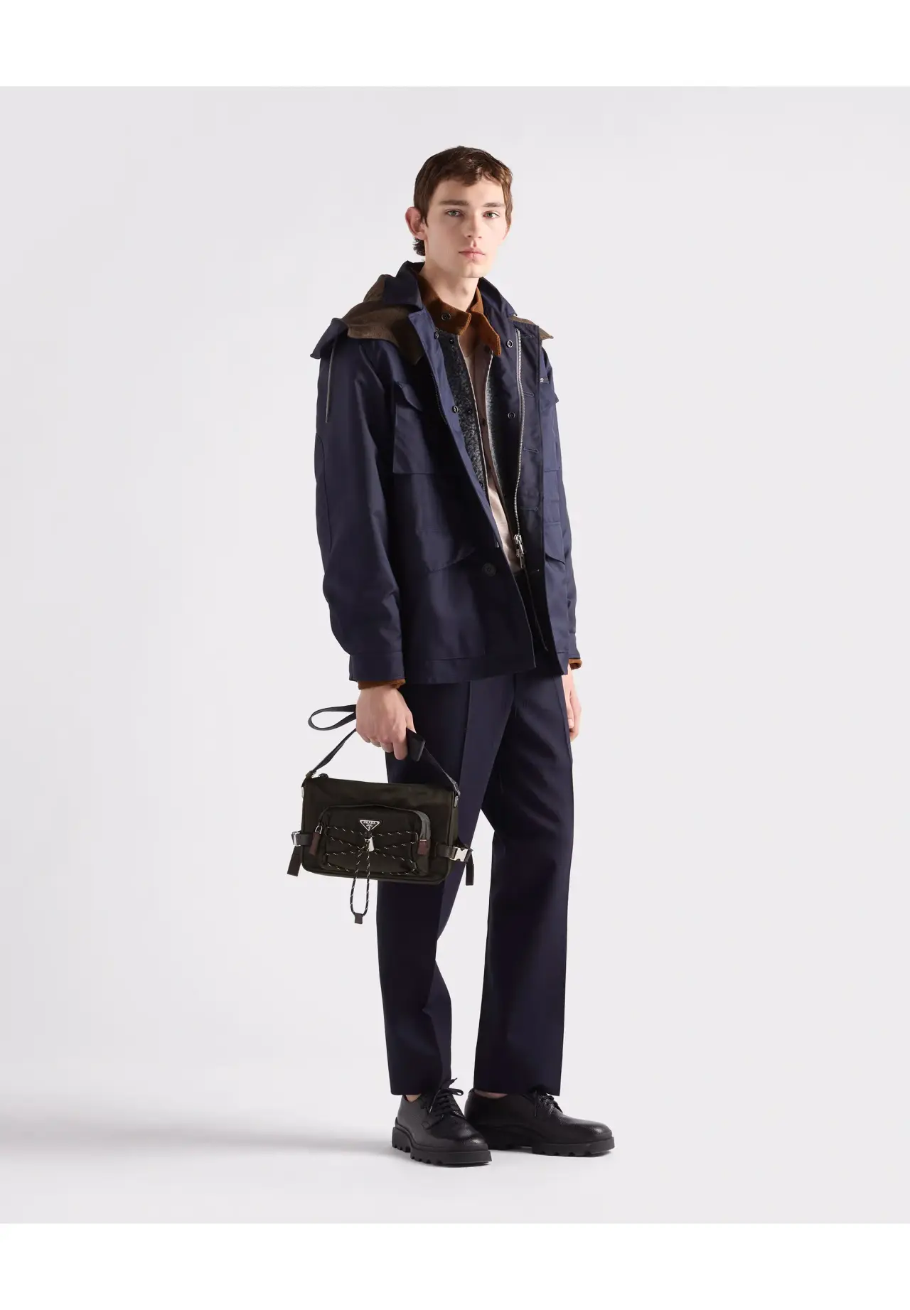 Prada Speedlock Re-Nylon × 皮革单肩包