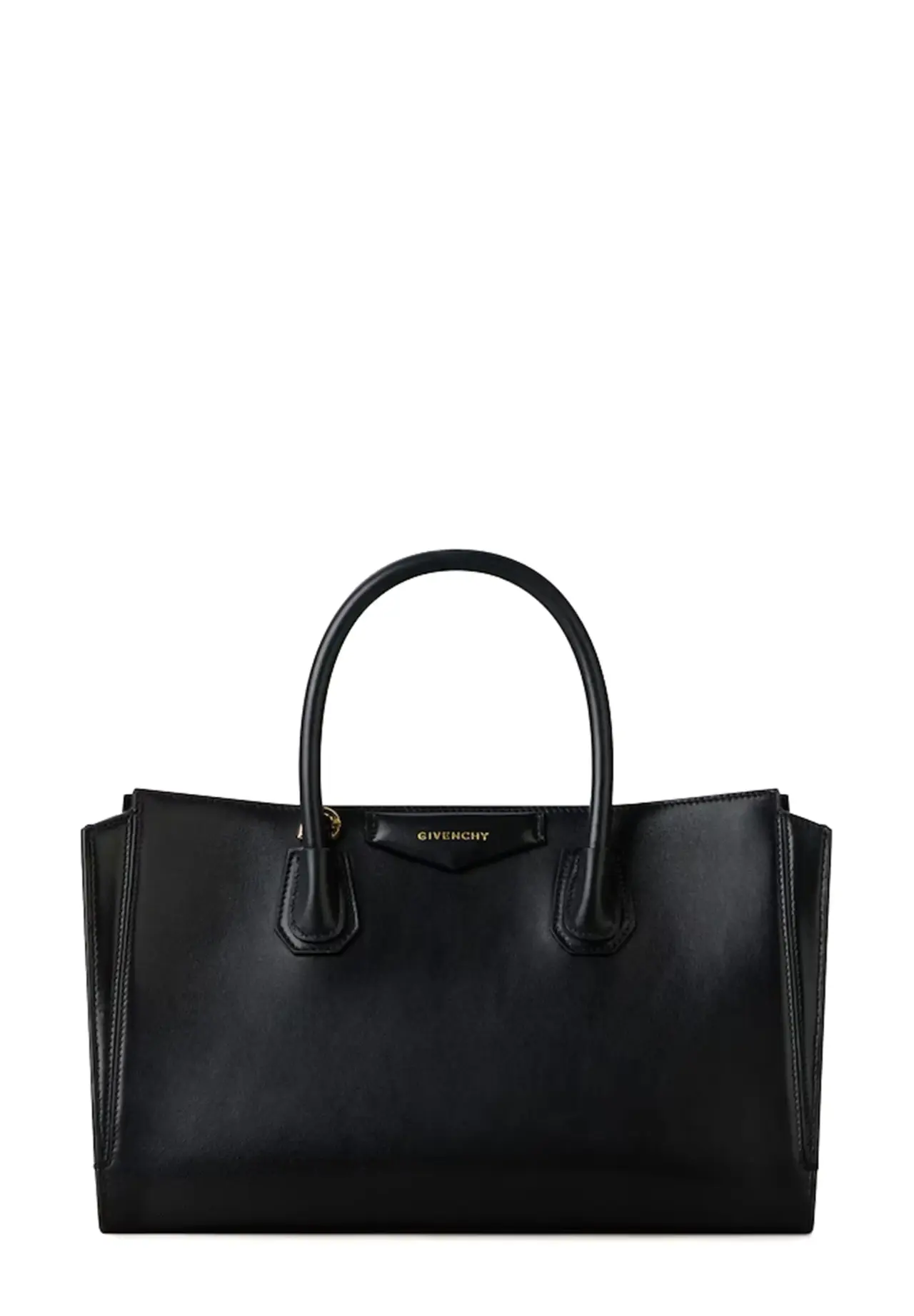 Small Antigona Catchall Bag in Shiny Grained Leather
