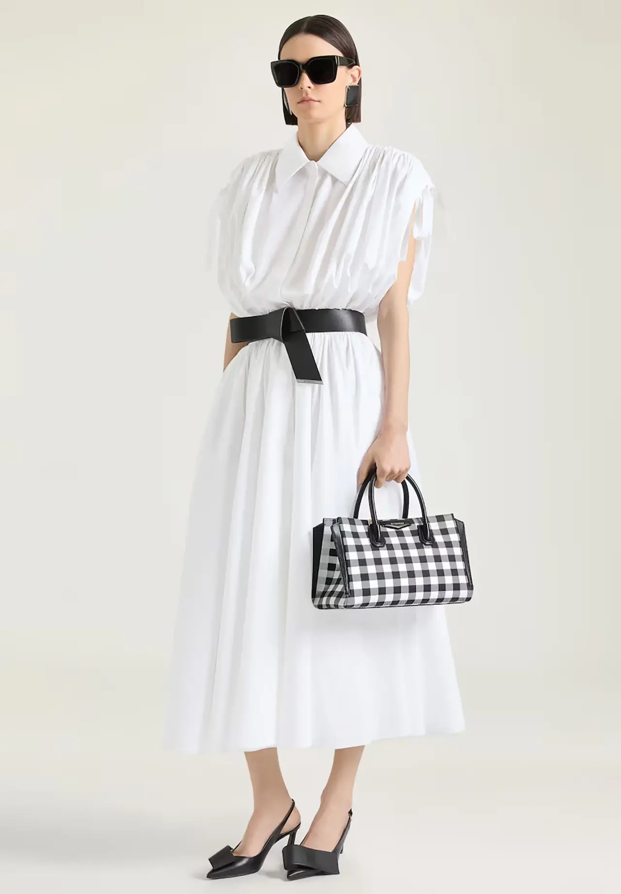 Antigona Catchall 小号格纹帆布手袋