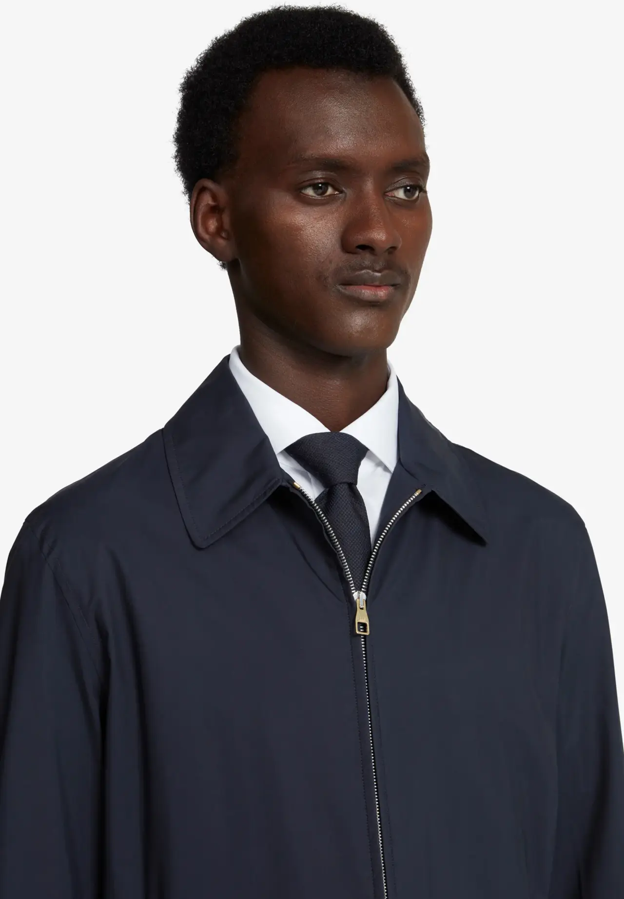 Lightweight Silk Harrington Jacket